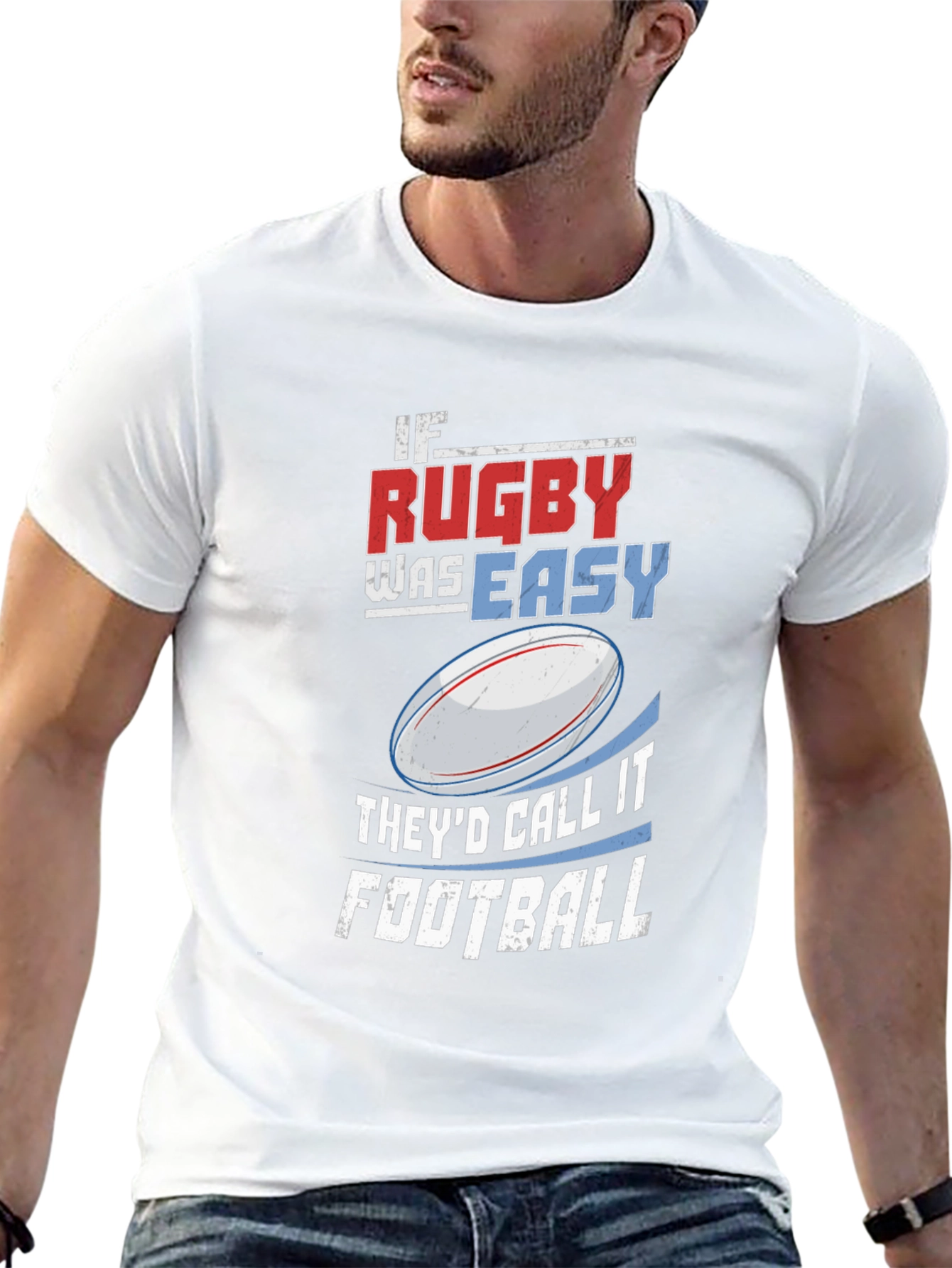 Rugby vs Football Graphic T-Shirt