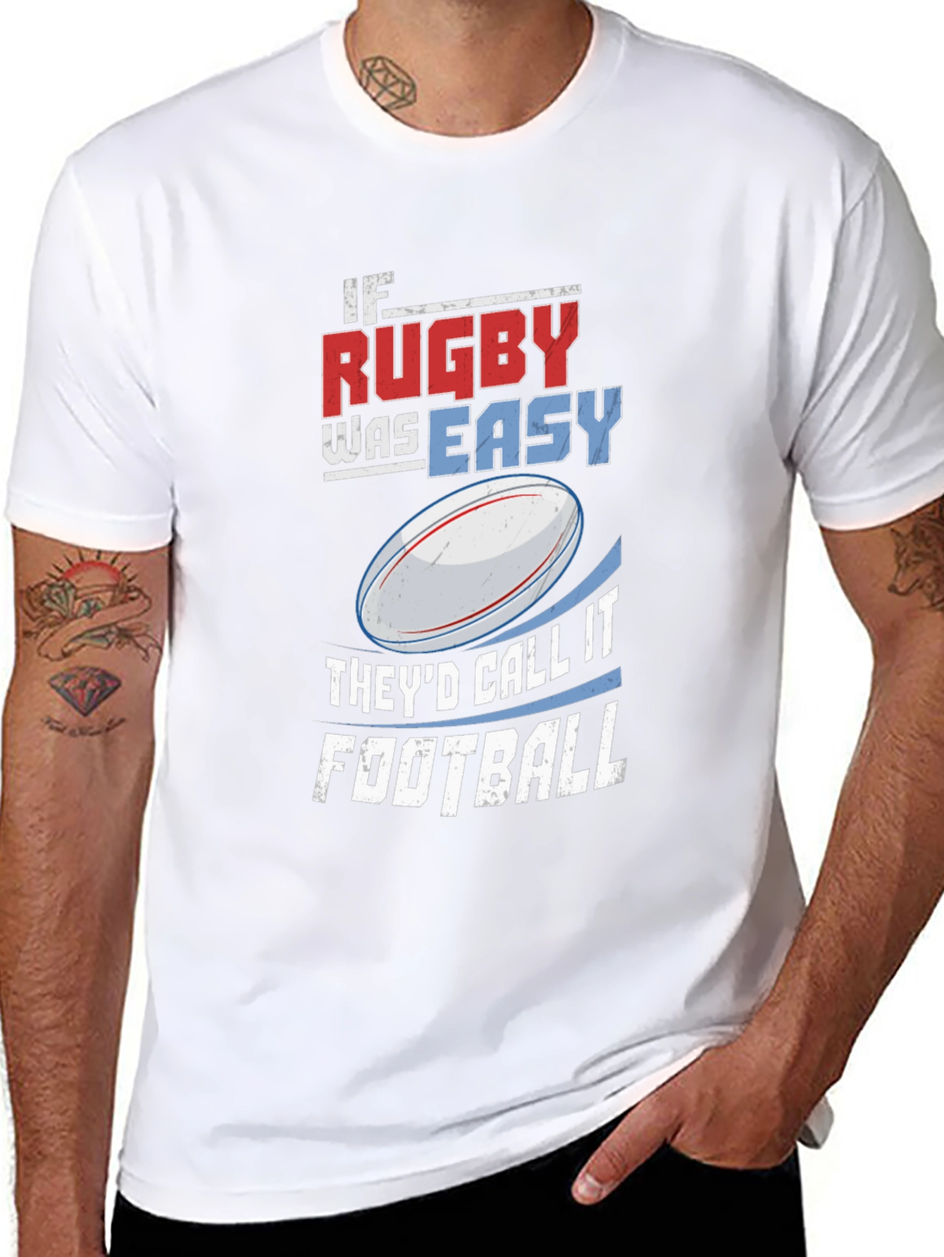 Rugby vs Football Graphic T-Shirt