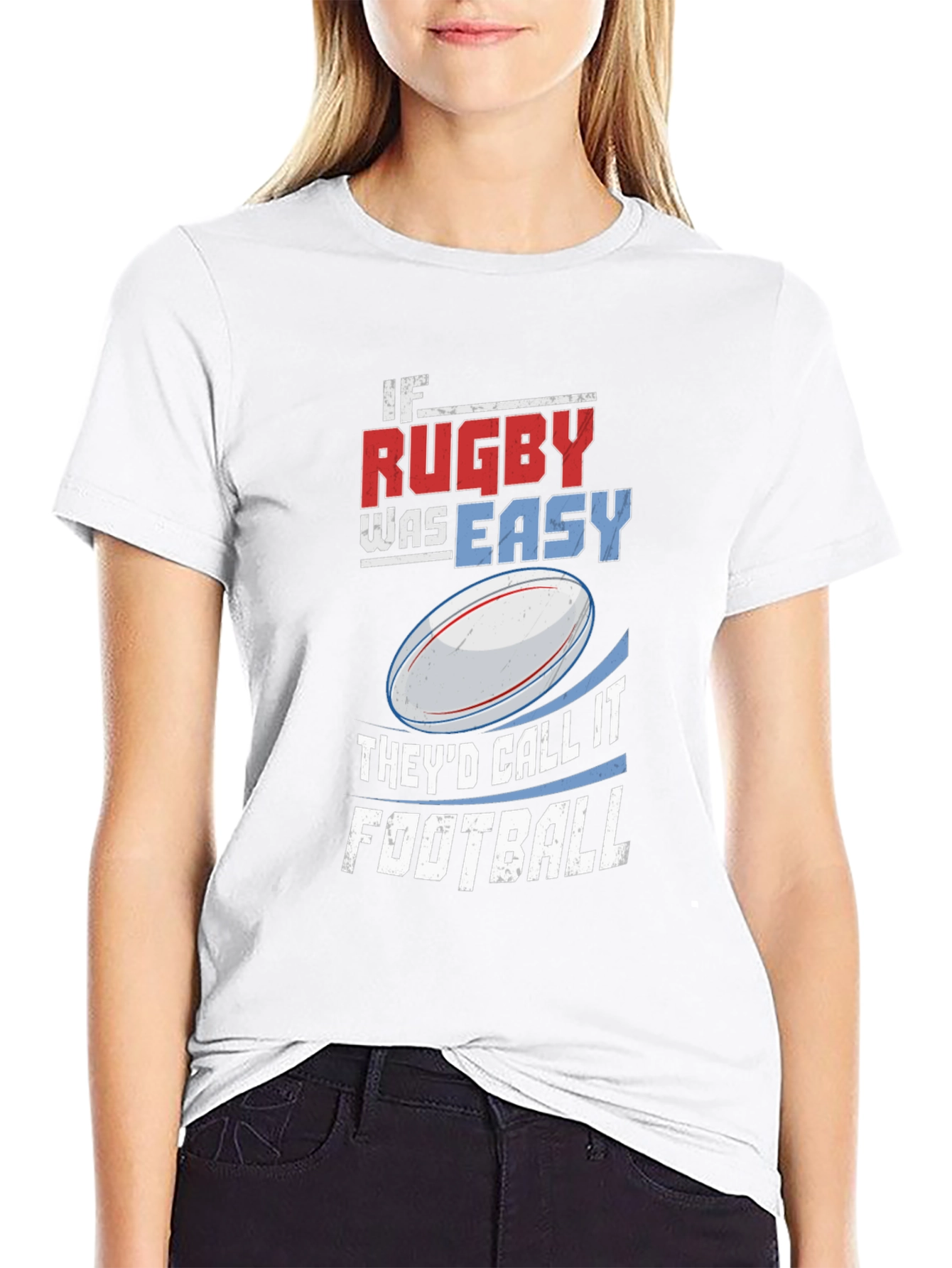Rugby vs Football Graphic T-Shirt