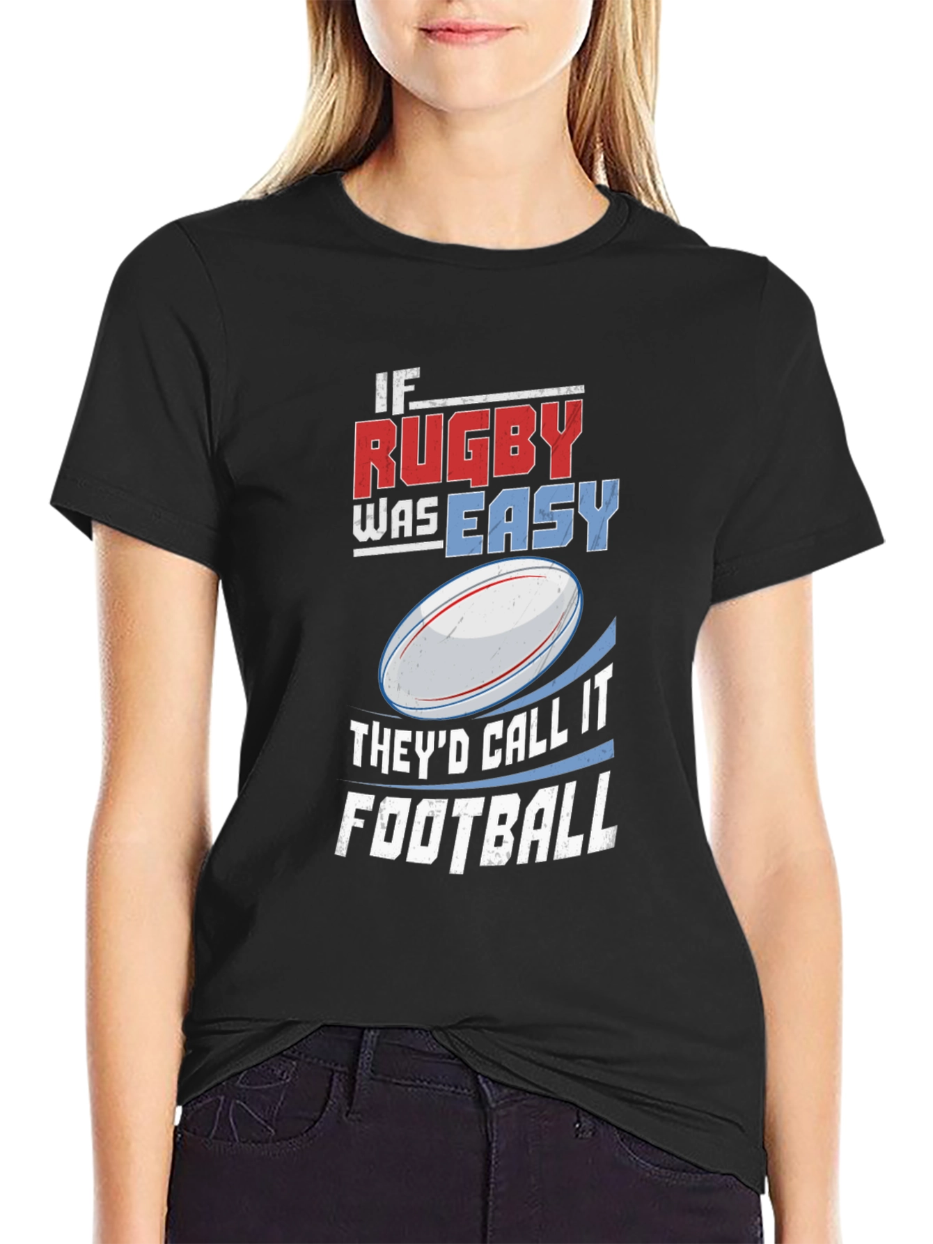 Rugby vs Football Graphic T-Shirt