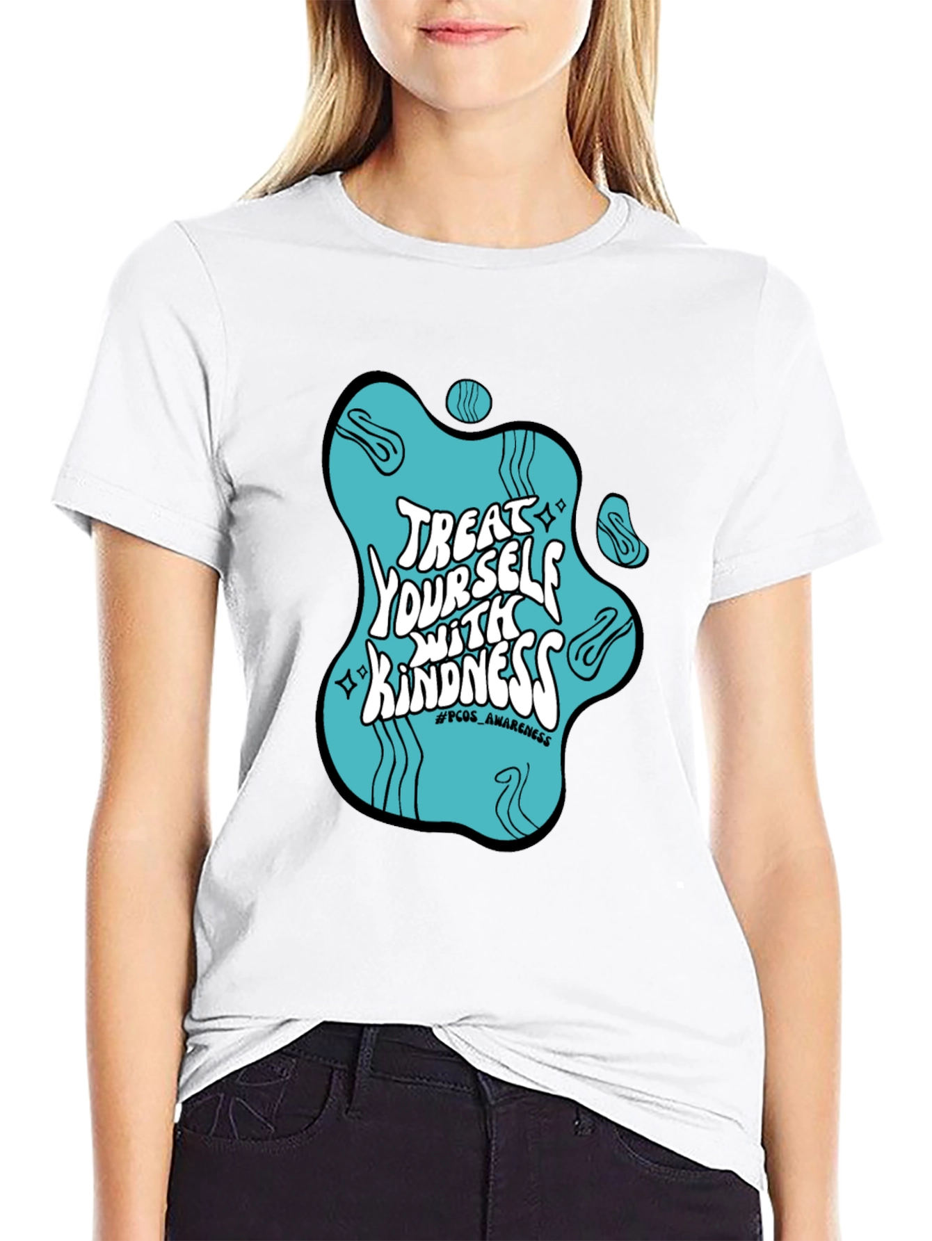 Treat Yourself With Kindness T-Shirt PCOS Awareness Tee