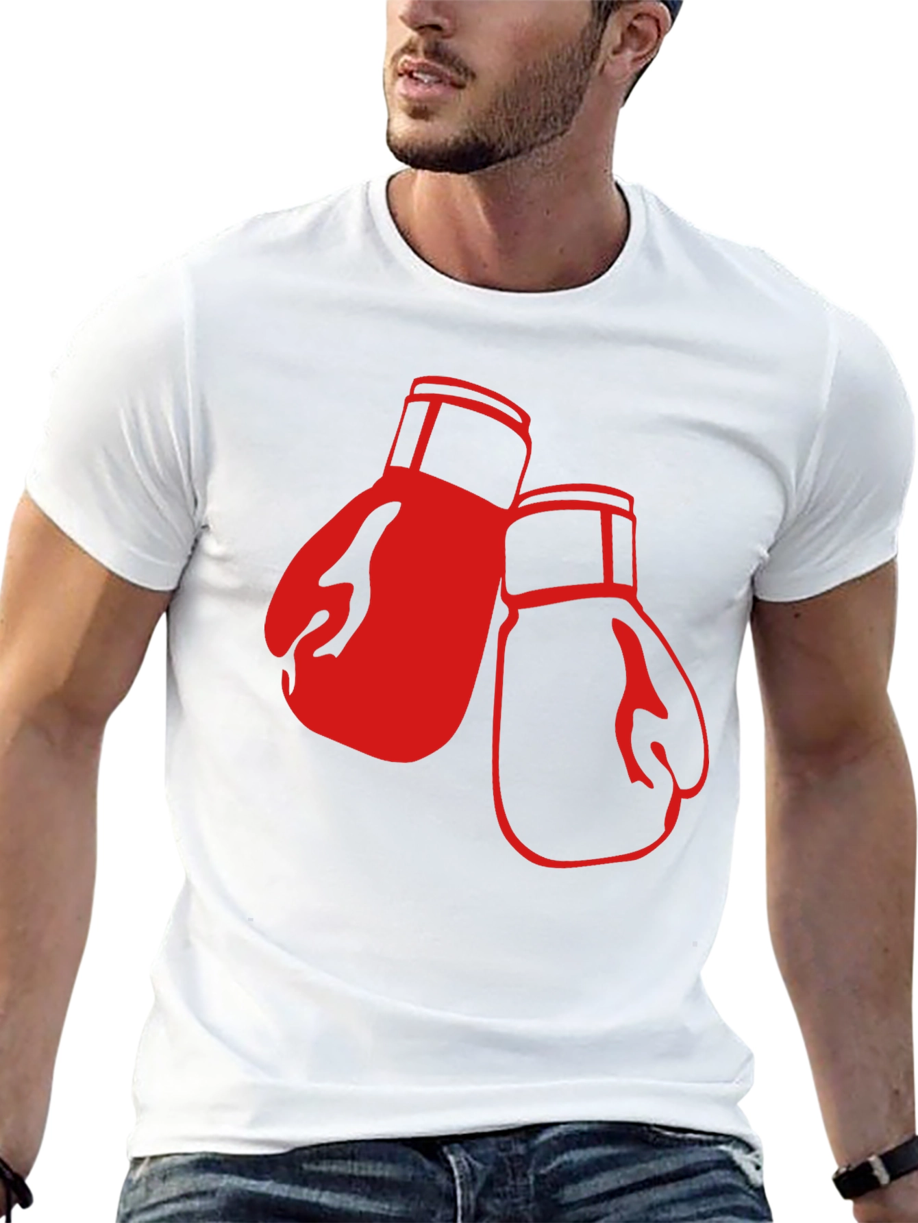 Boxing Gloves Graphic T-Shirt - Black