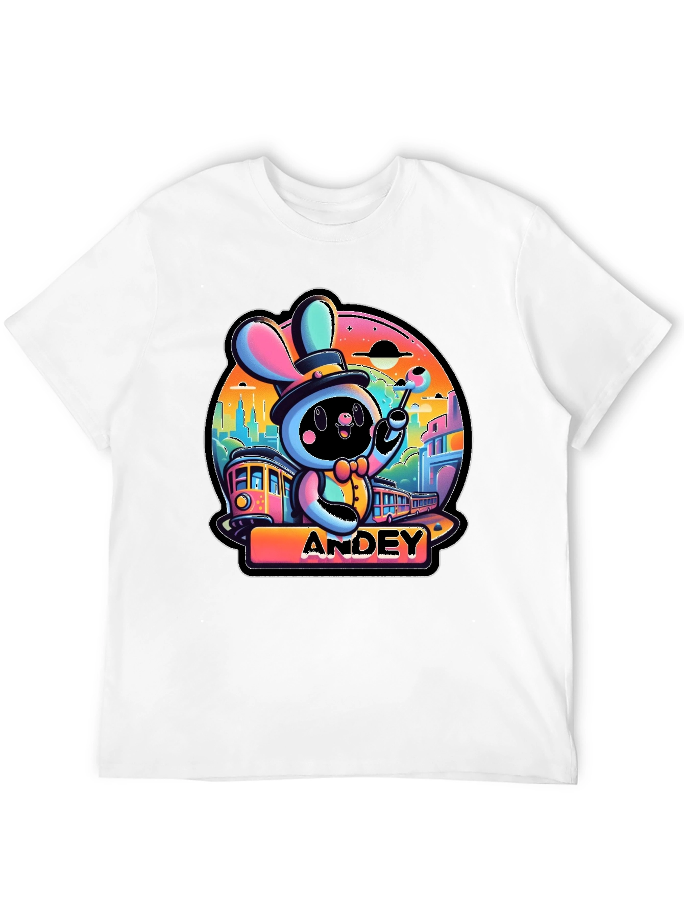 Cartoon Rabbit Graphic Tee