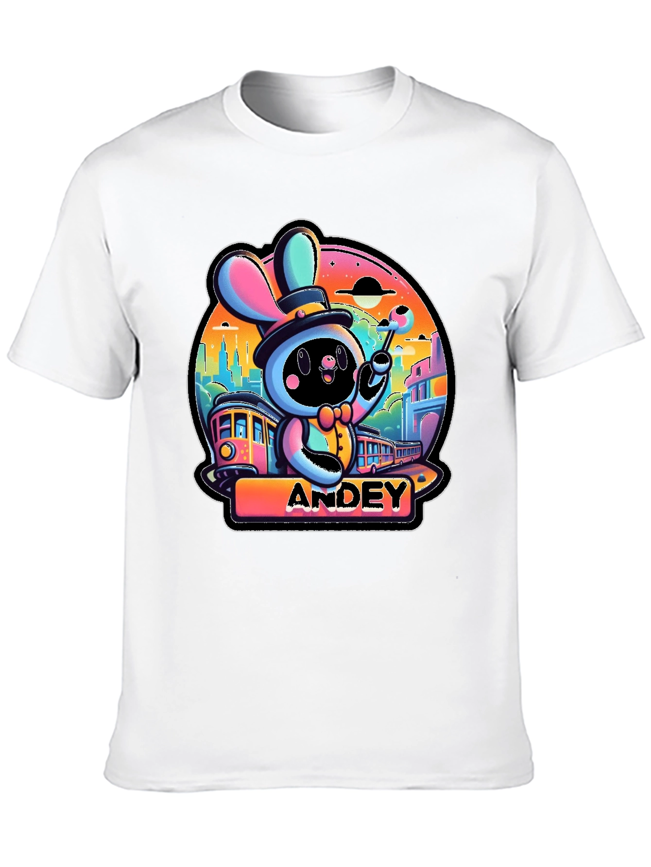 Cartoon Rabbit Graphic Tee