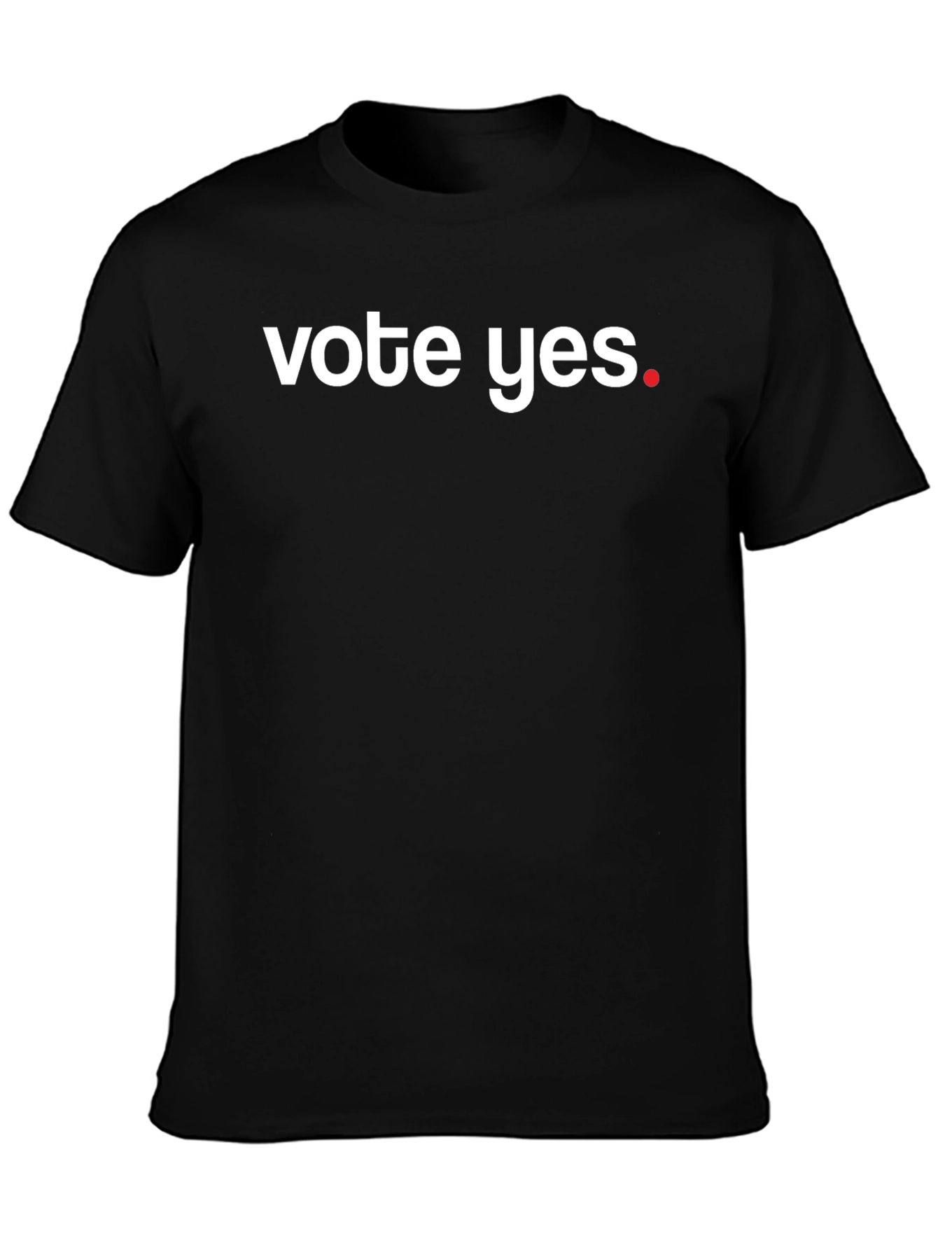 Vote Yes Graphic Tee - Black Cotton T-Shirt