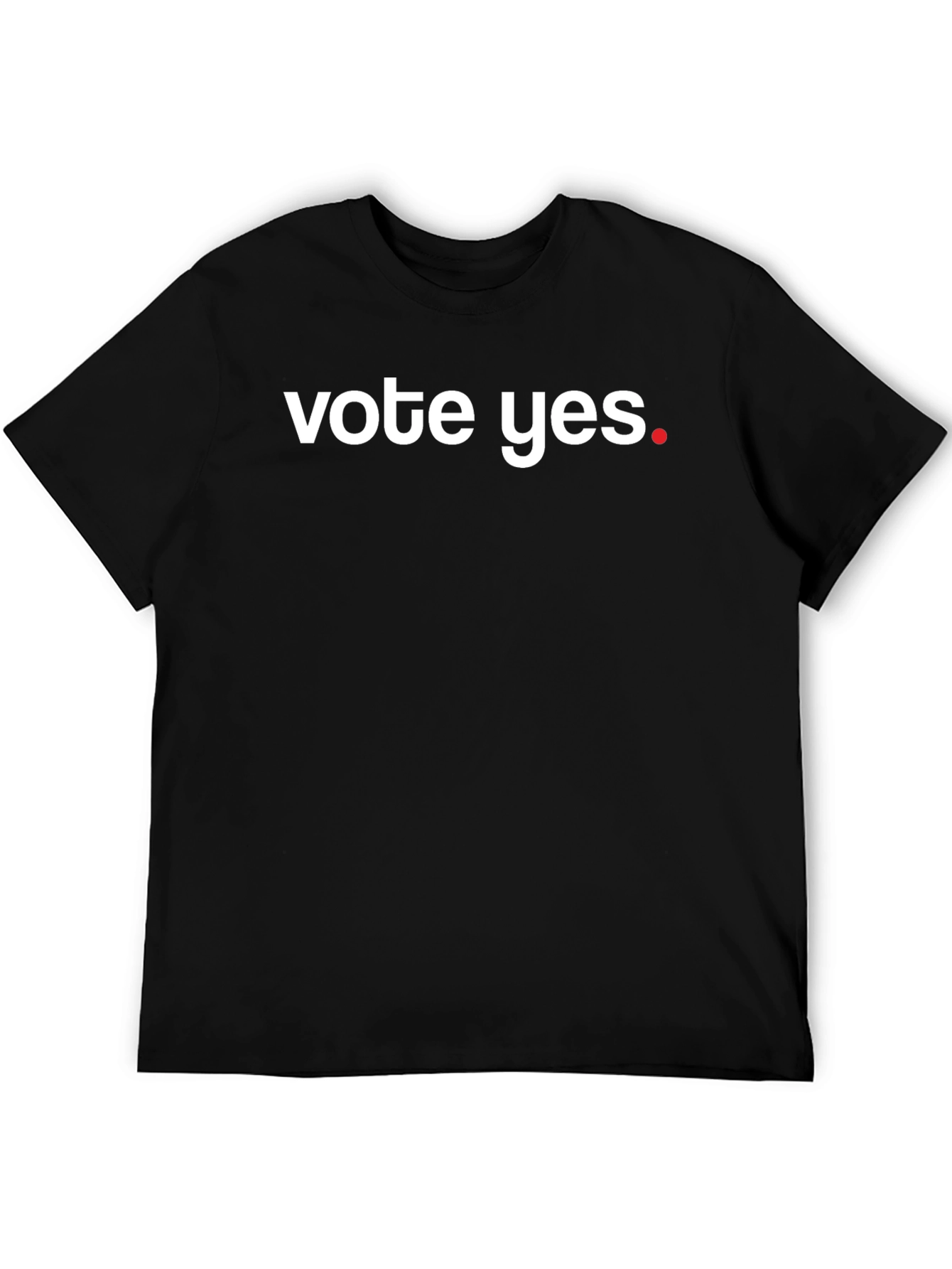 Vote Yes Graphic Tee - Black Cotton T-Shirt