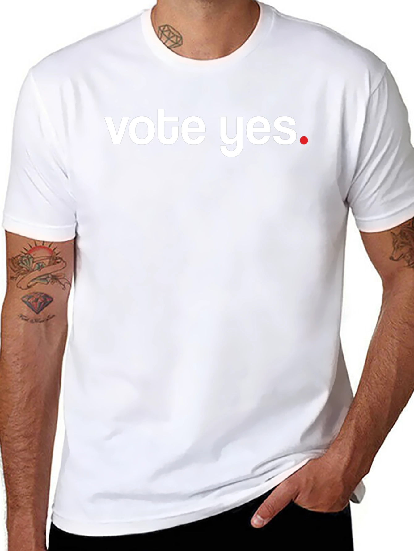 Vote Yes Graphic Tee - Black Cotton T-Shirt