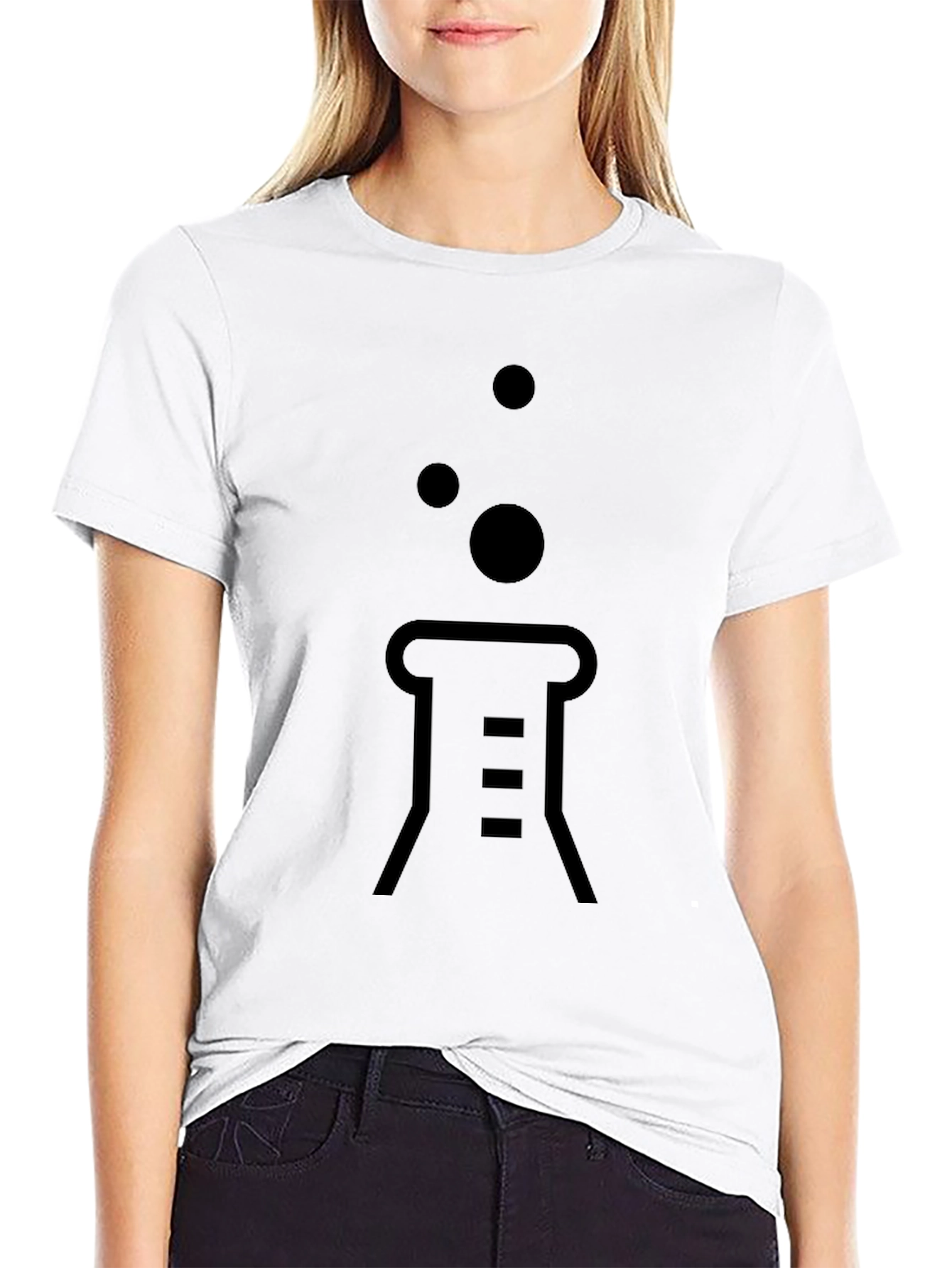 Science Beaker Black T-Shirt