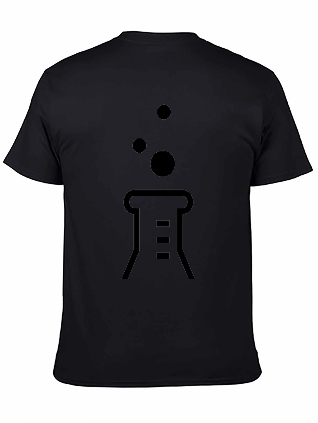 Science Beaker Black T-Shirt