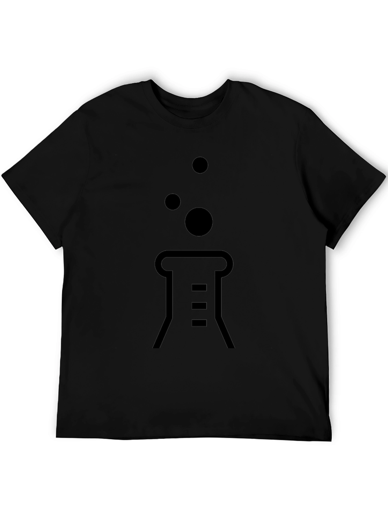 Science Beaker Black T-Shirt