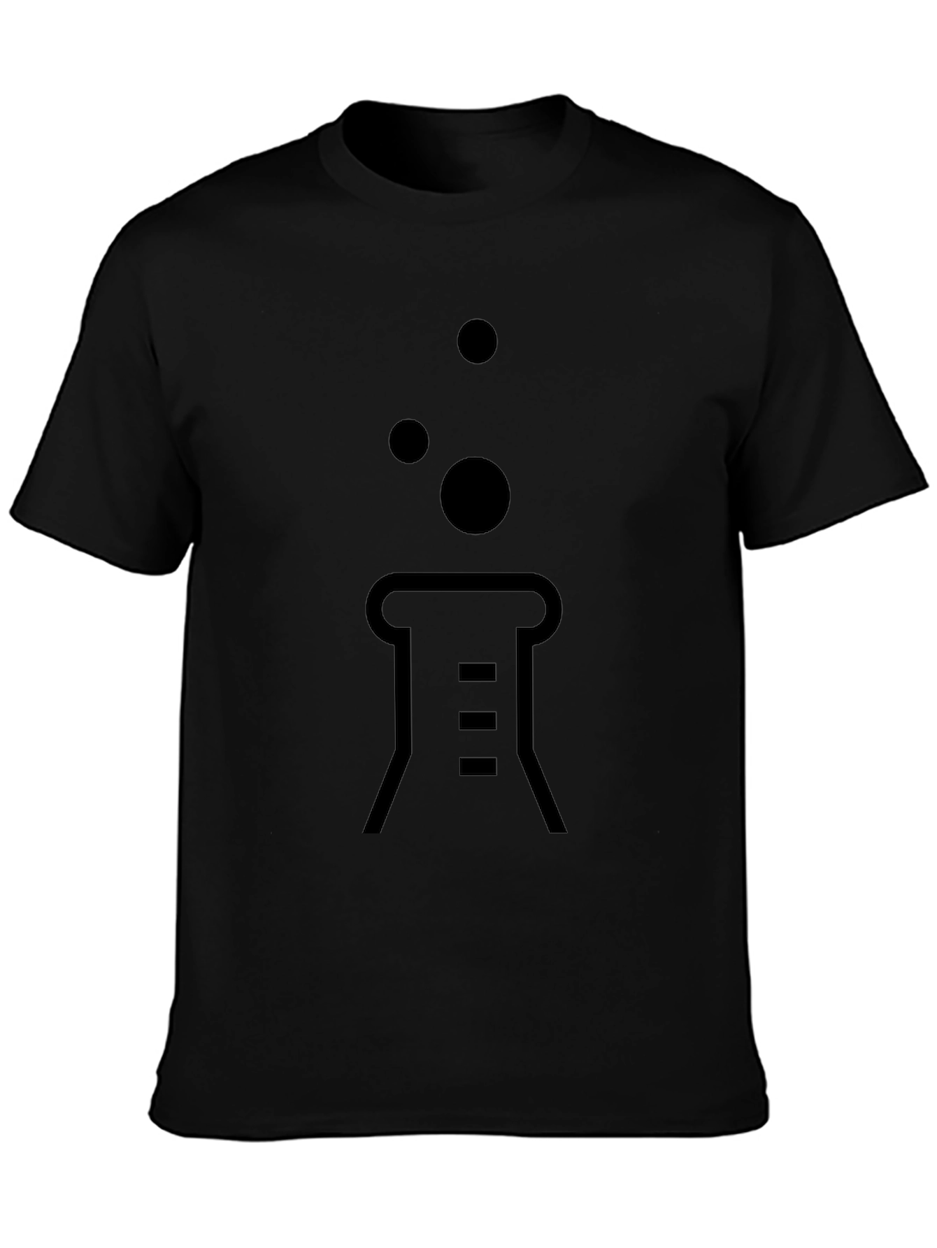 Science Beaker Black T-Shirt