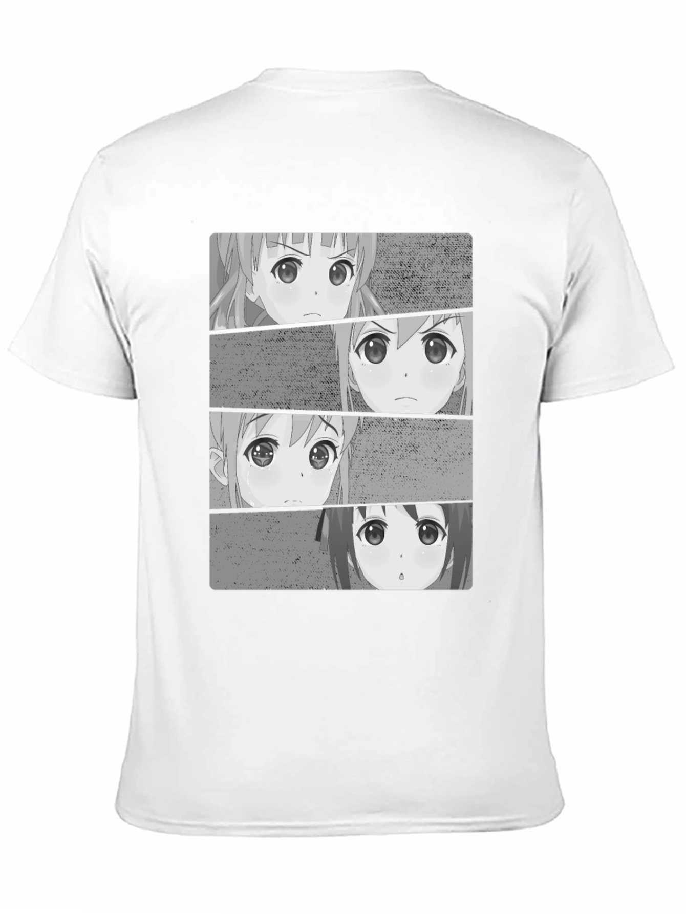 Anime Faces Black T-Shirt