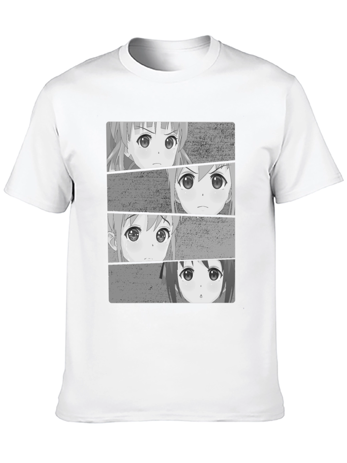 Anime Faces Black T-Shirt