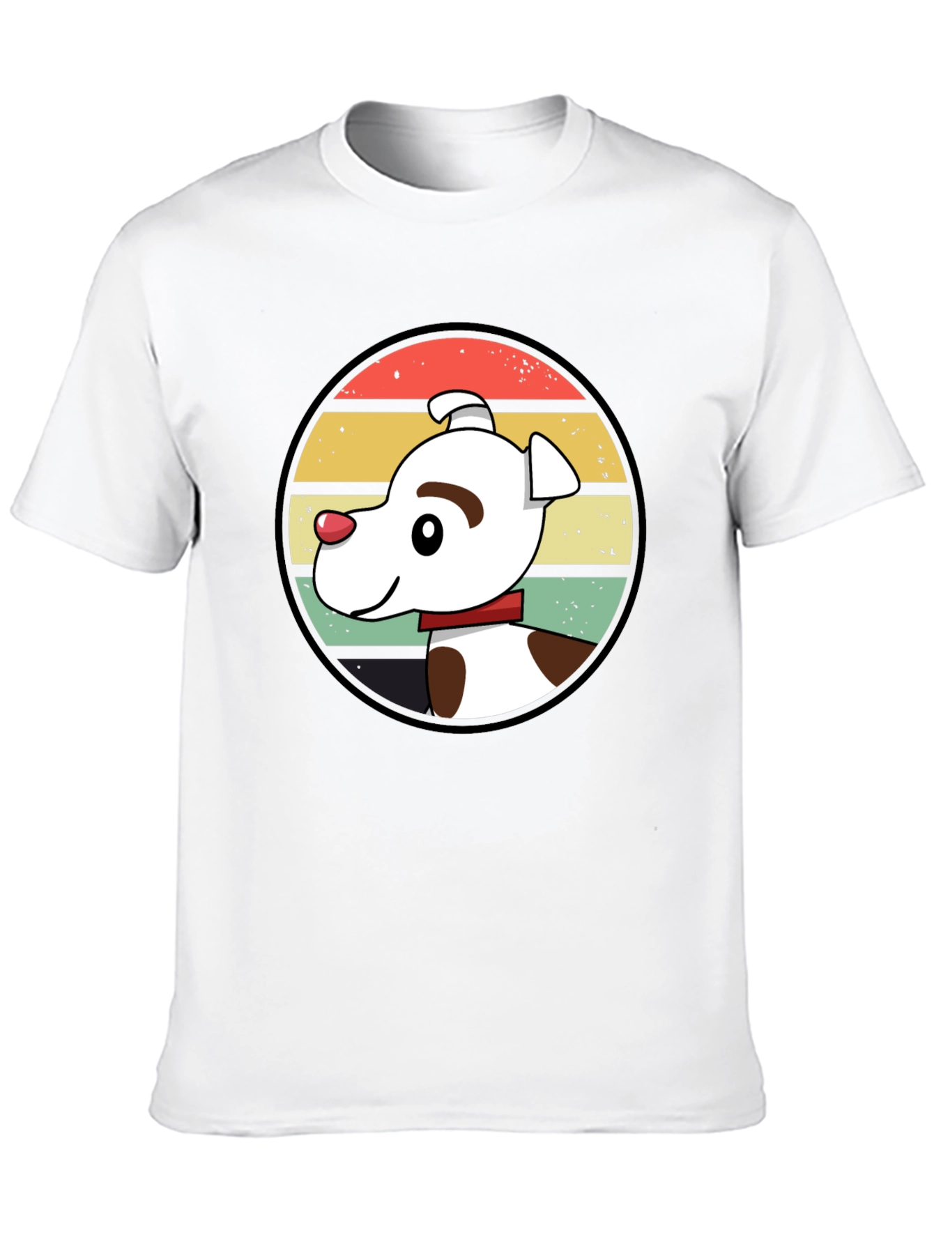 Retro Dog Graphic Tee - Unisex Black T-Shirt