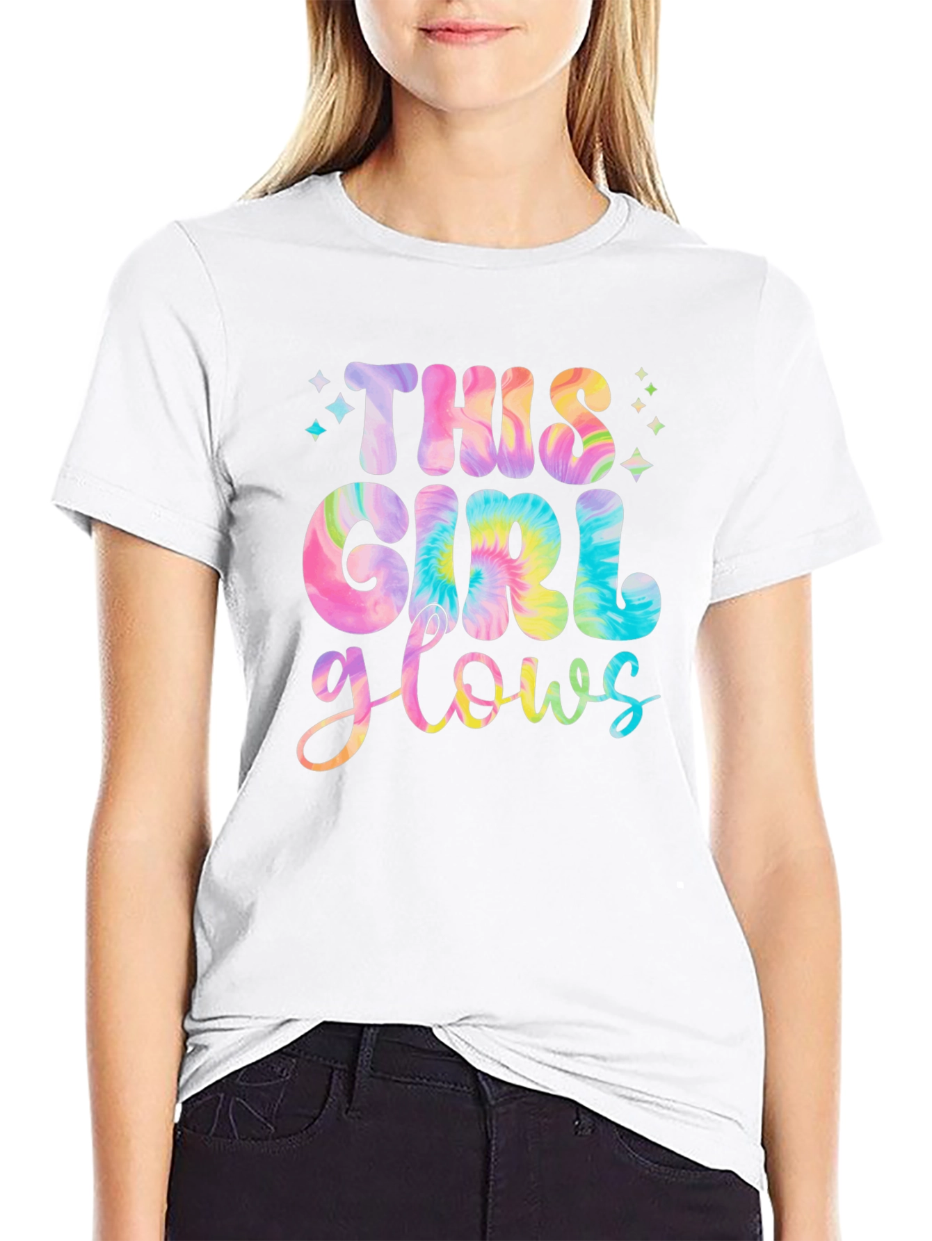 This Girl Glows Tie-Dye Graphic Tee