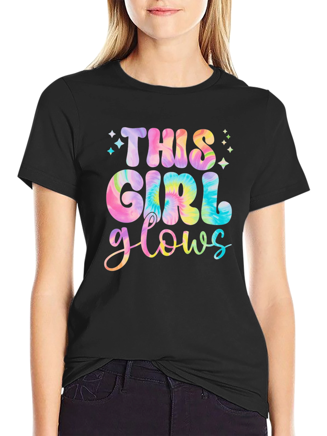 This Girl Glows Tie-Dye Graphic Tee