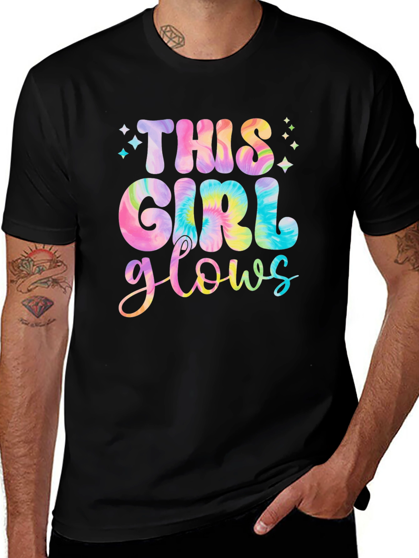 This Girl Glows Tie-Dye Graphic Tee