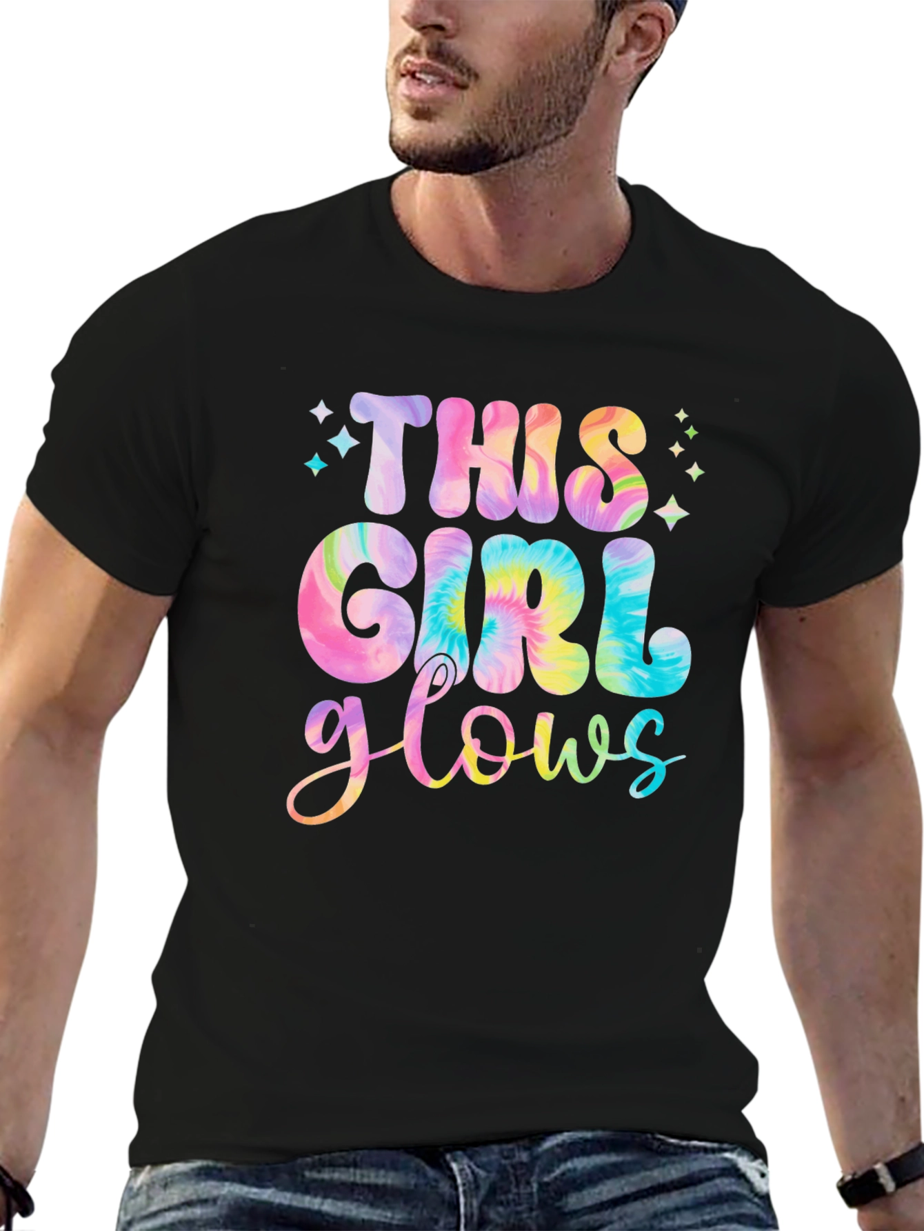 This Girl Glows Tie-Dye Graphic Tee