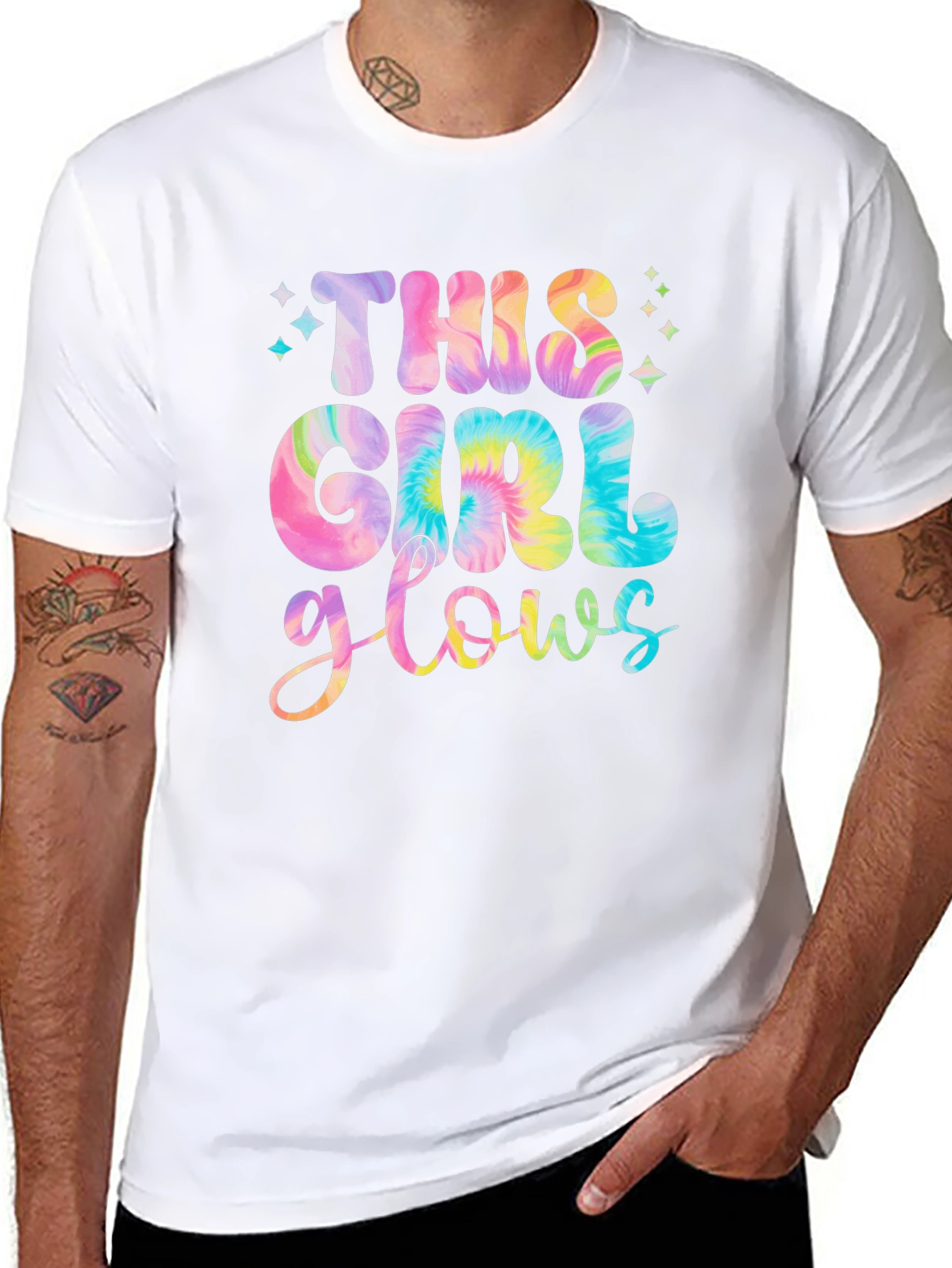 This Girl Glows Tie-Dye Graphic Tee