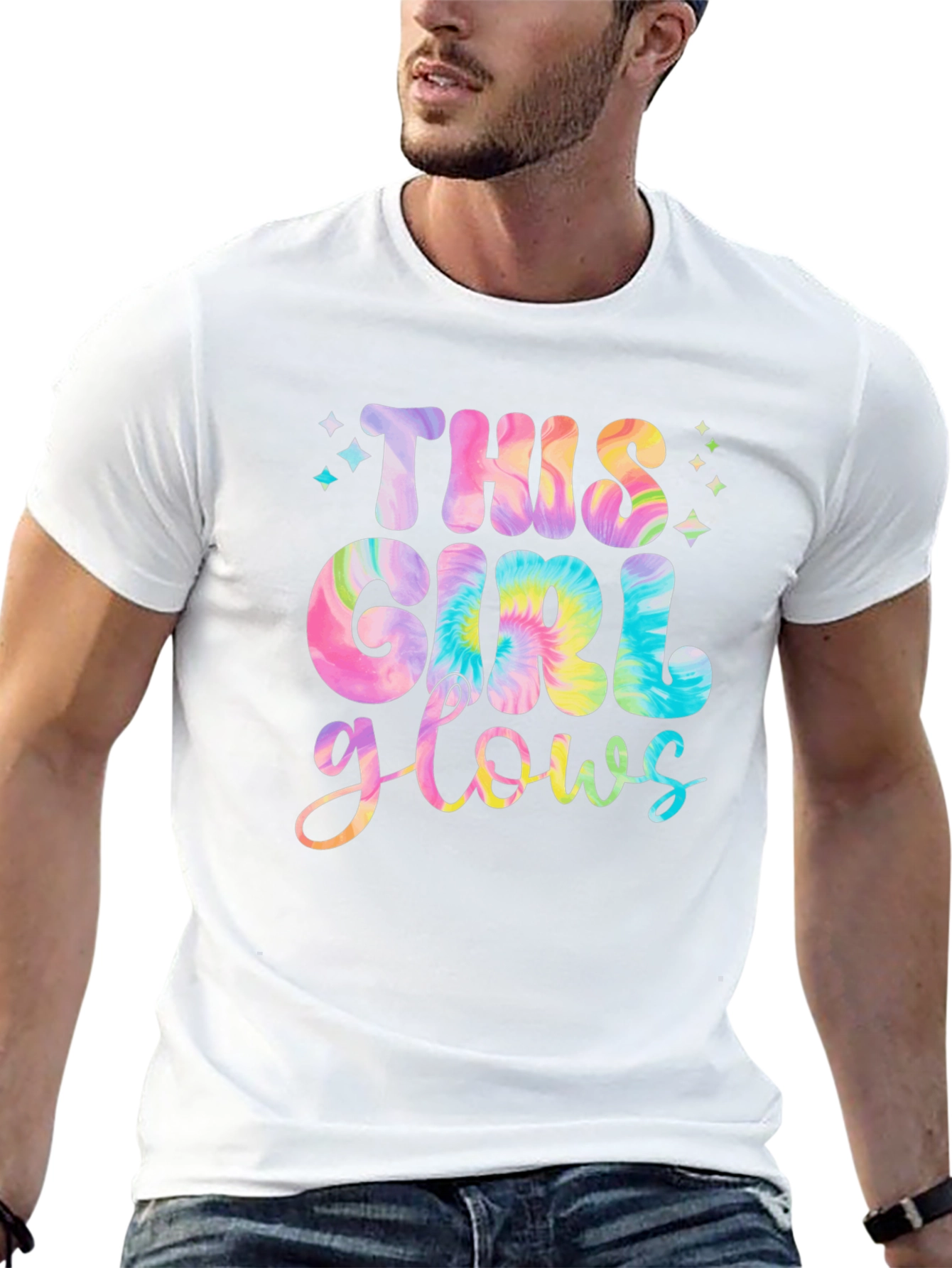 This Girl Glows Tie-Dye Graphic Tee