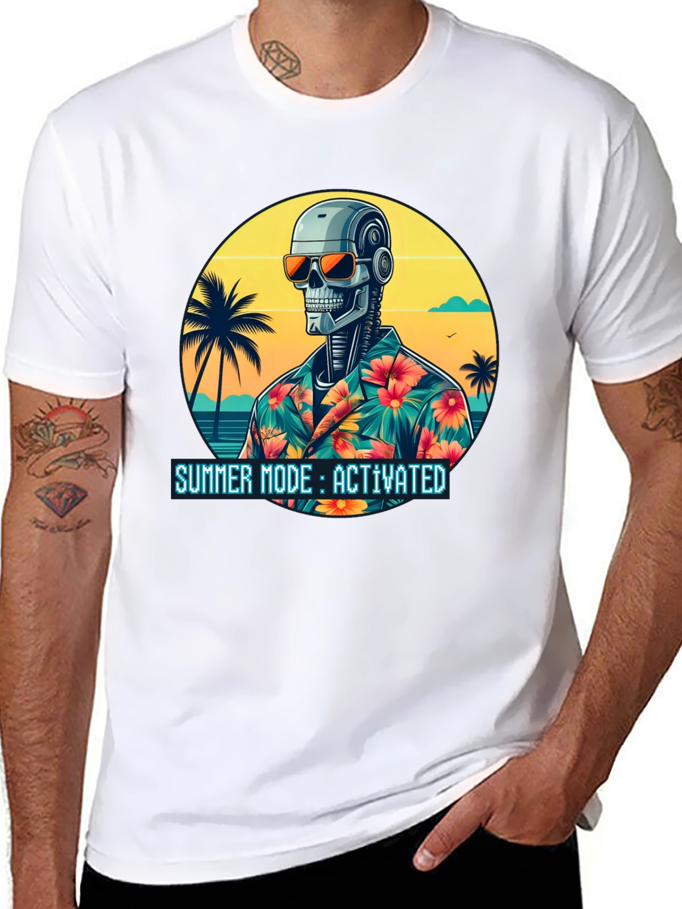 Summer Robot T-Shirt - Summer Mode Activated