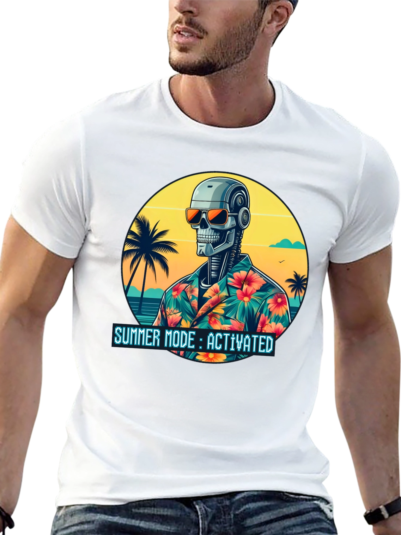 Summer Robot T-Shirt - Summer Mode Activated
