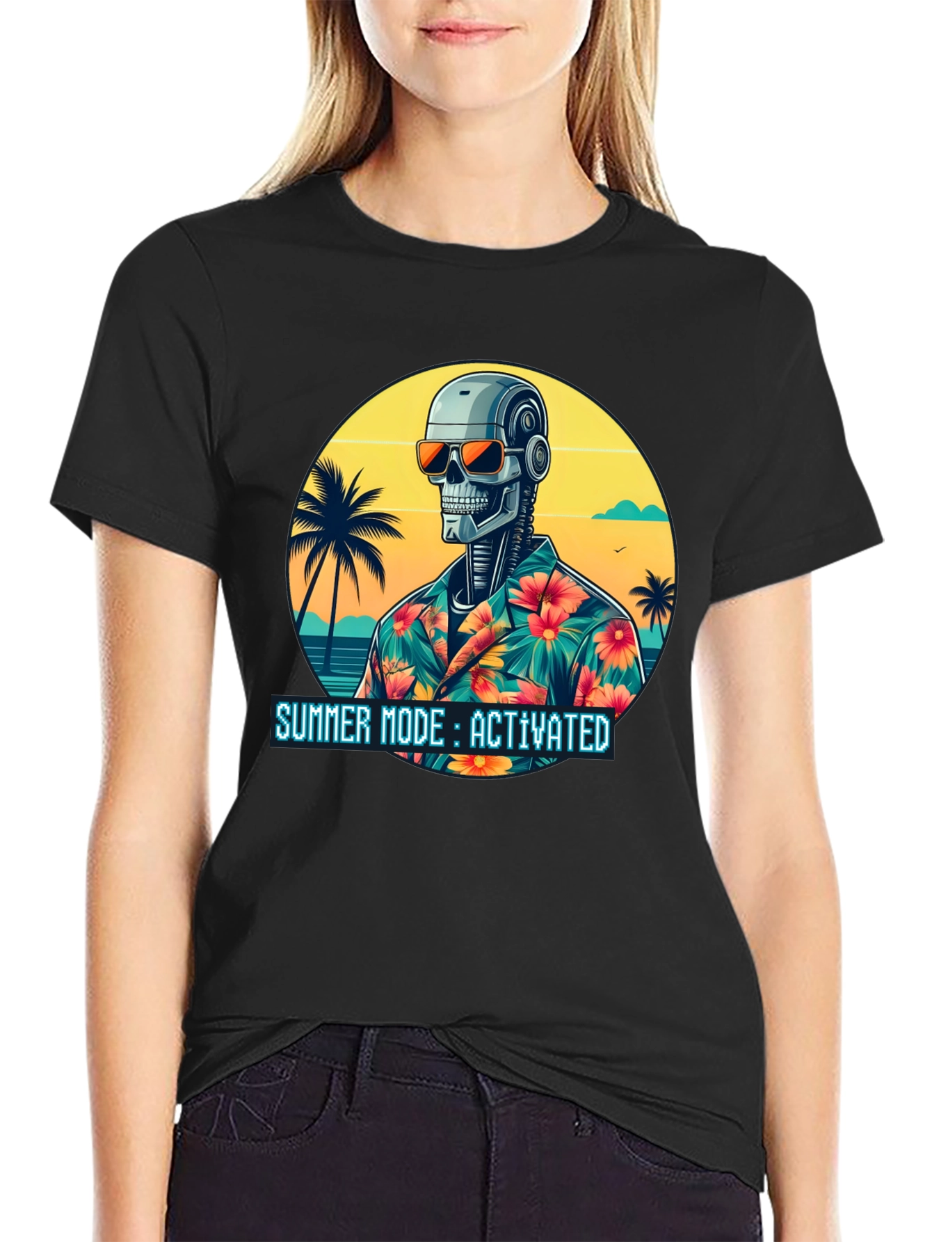 Summer Robot T-Shirt - Summer Mode Activated