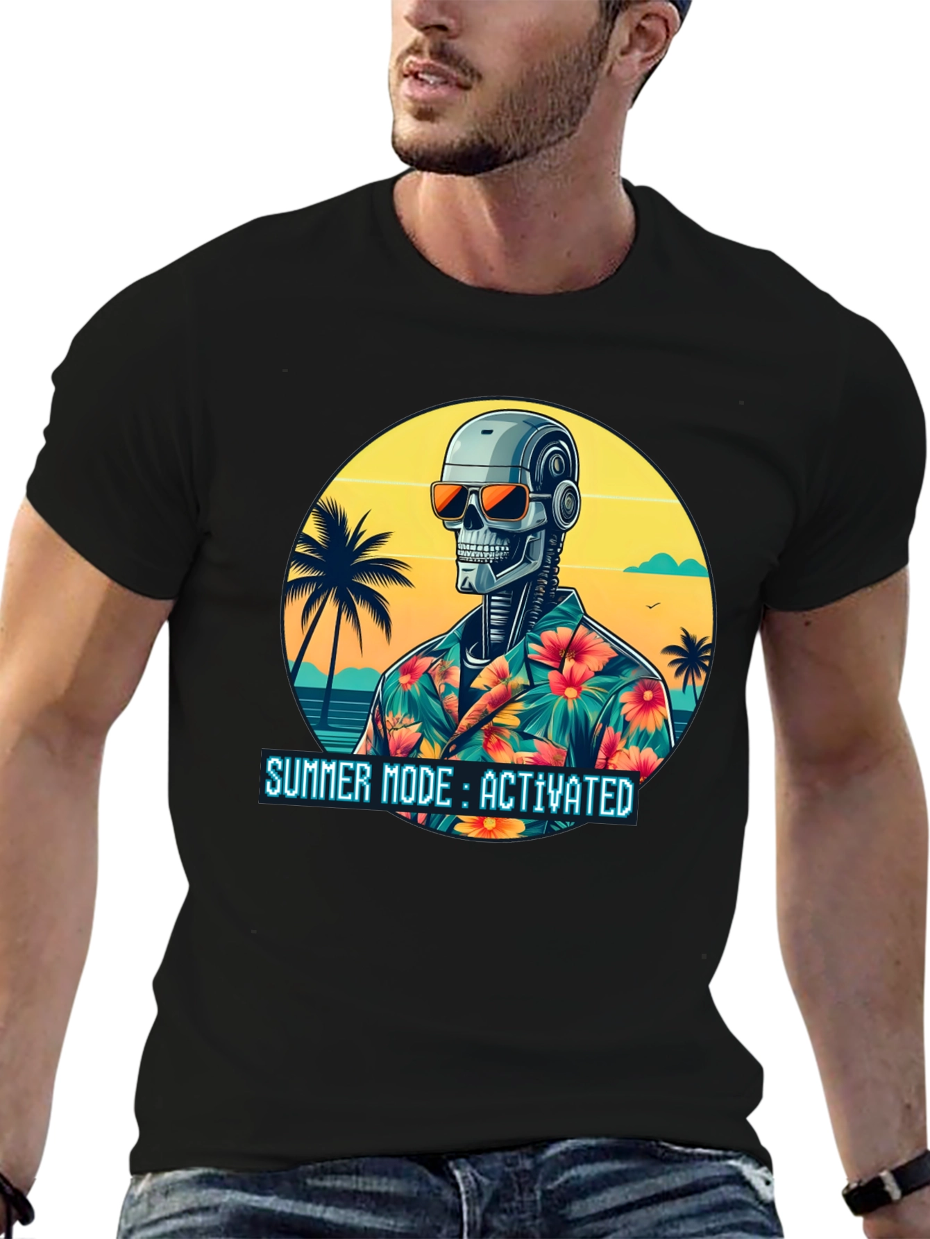 Summer Robot T-Shirt - Summer Mode Activated