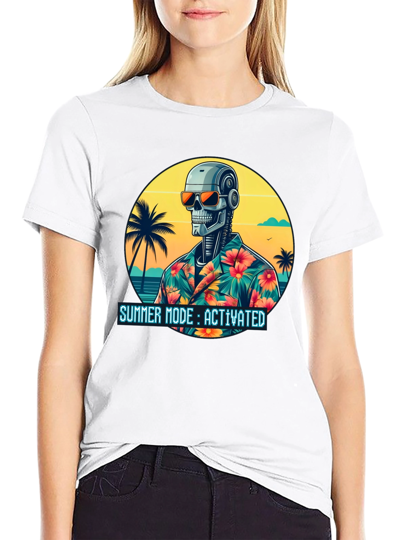 Summer Robot T-Shirt - Summer Mode Activated