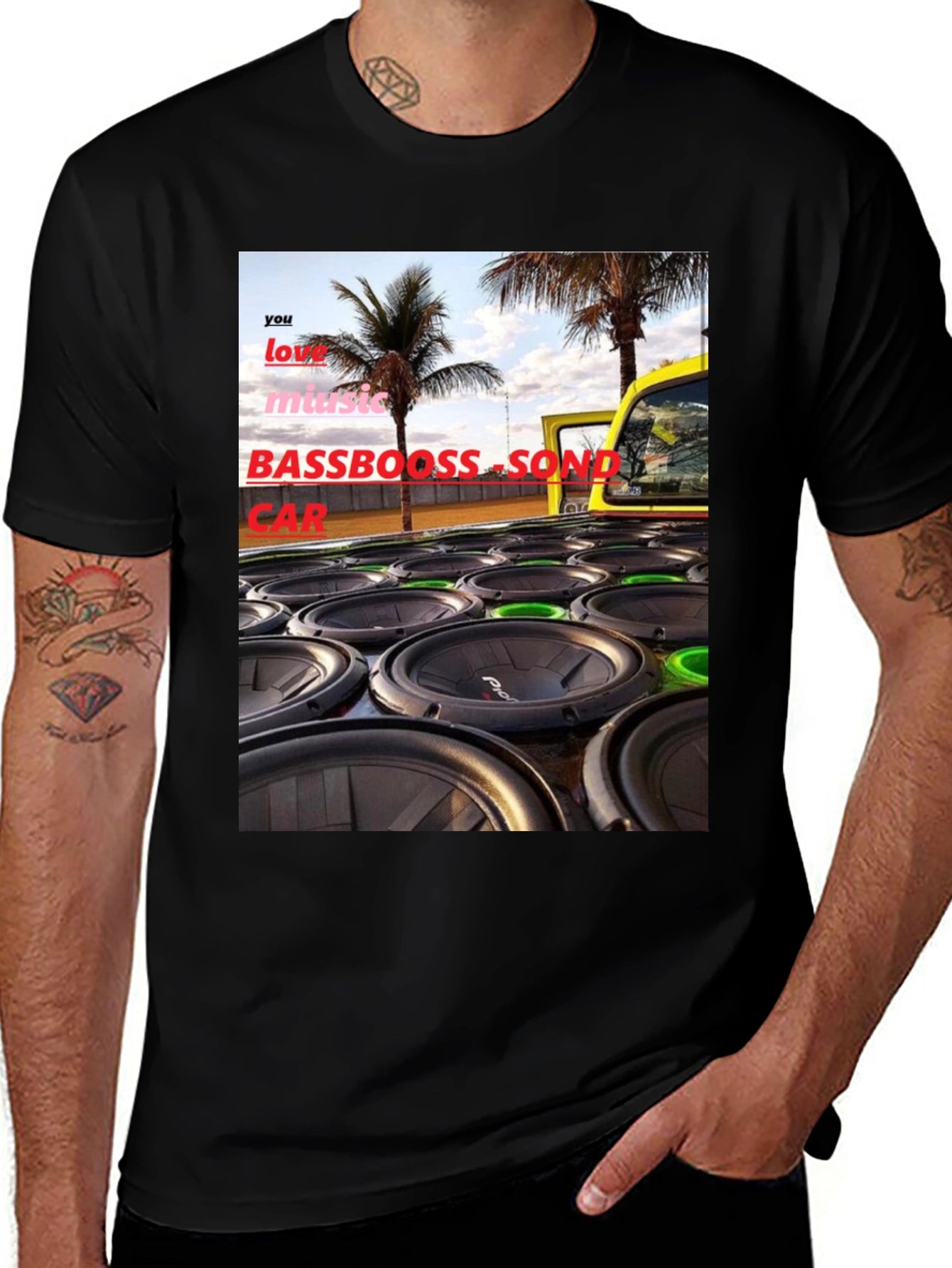 Bass Boost Sound Car T-Shirt