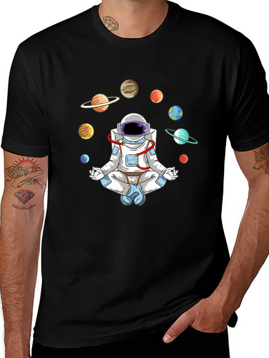 Astronaut Meditating in Space T-Shirt
