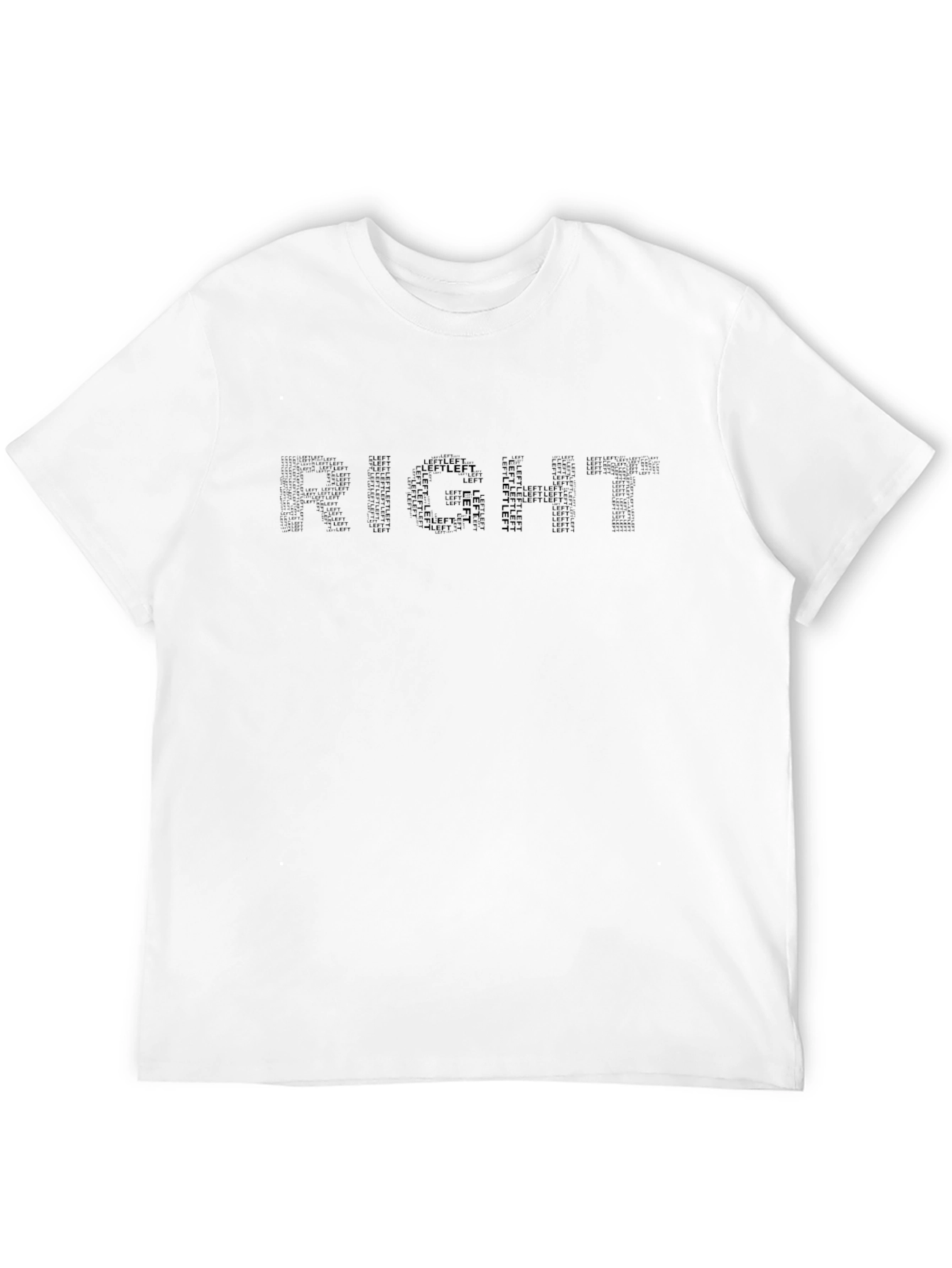Right Word Art Black Graphic Tee Shirt