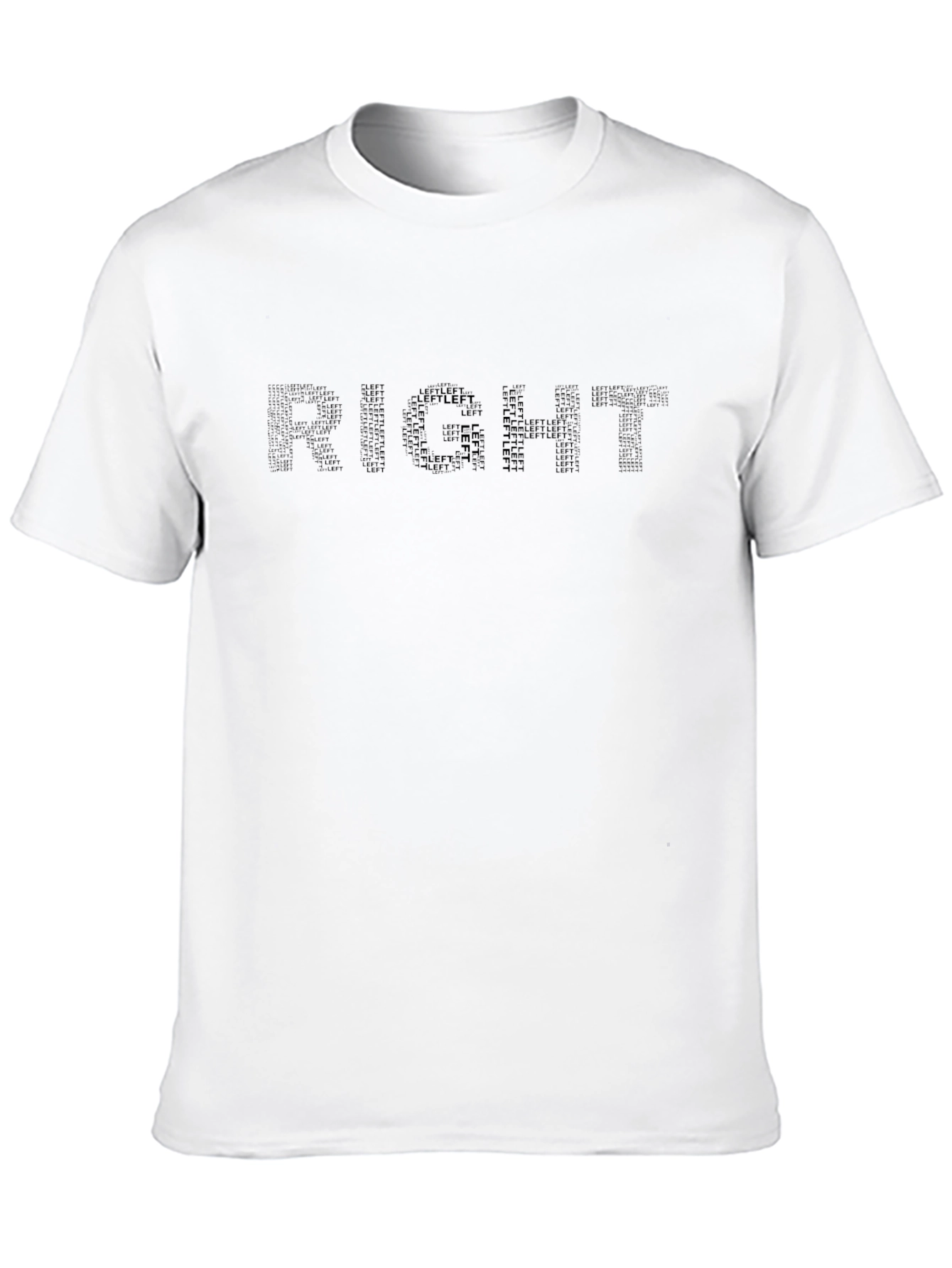 Right Word Art Black Graphic Tee Shirt