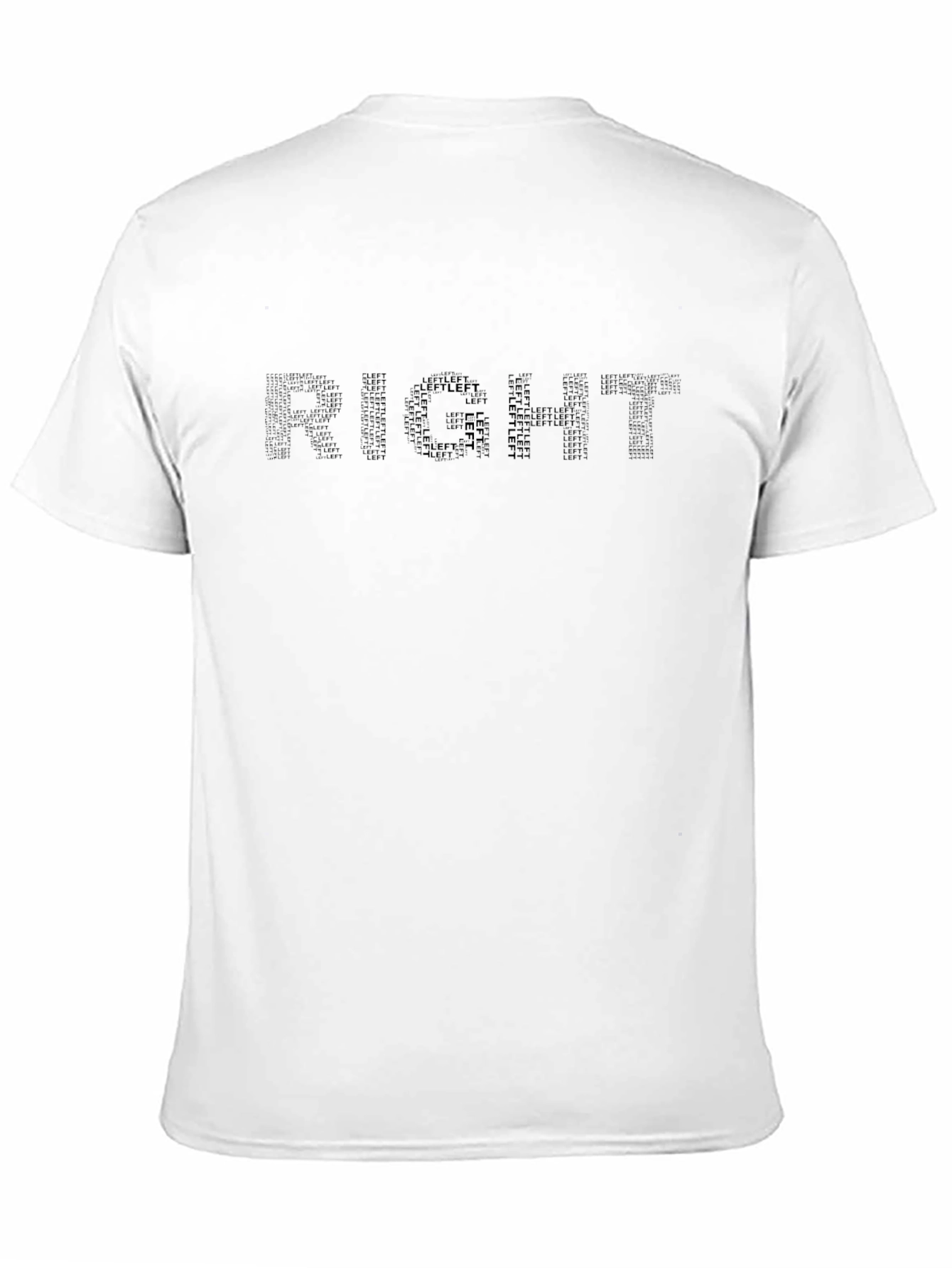 Right Word Art Black Graphic Tee Shirt