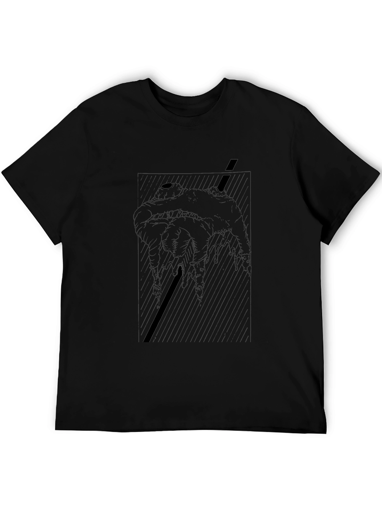 Abstract Graphic Print Black T-Shirt