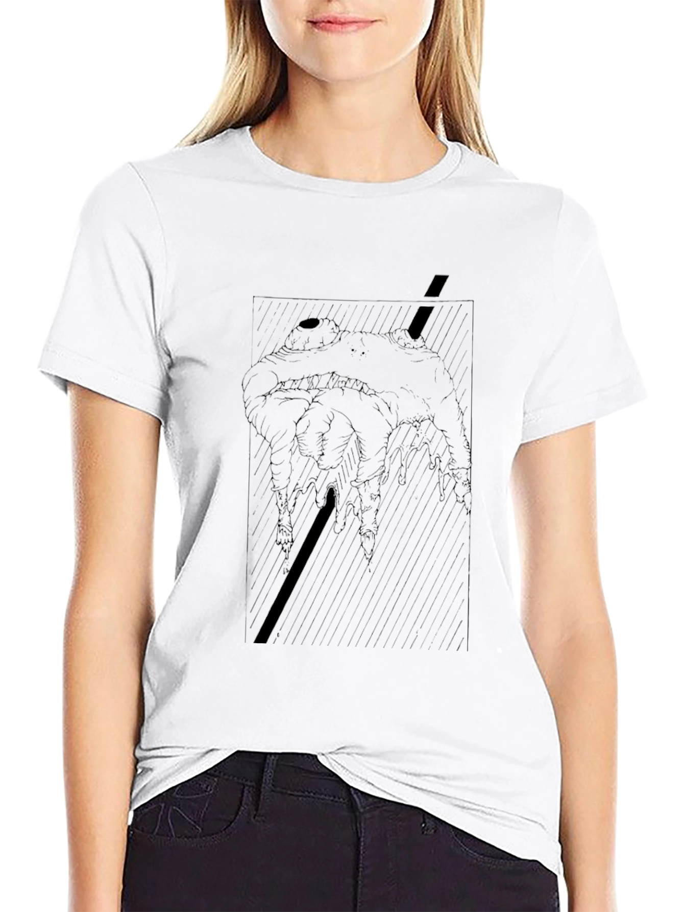 Abstract Graphic Print Black T-Shirt