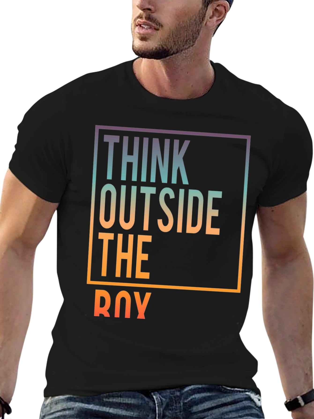 Think Outside the Box Graphic T-Shirt