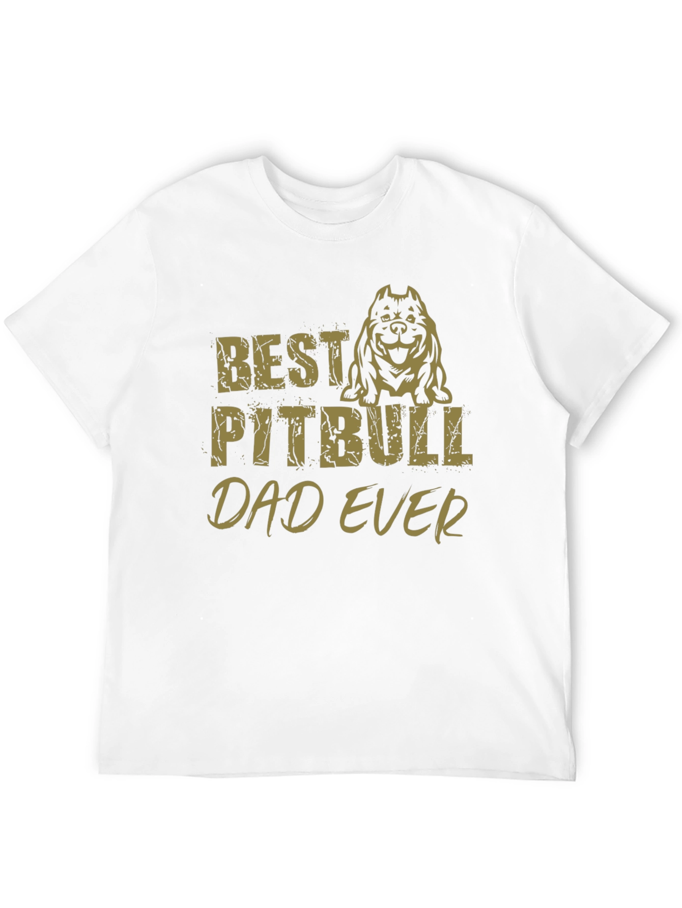 Best Pitbull Dad Ever Black T-Shirt