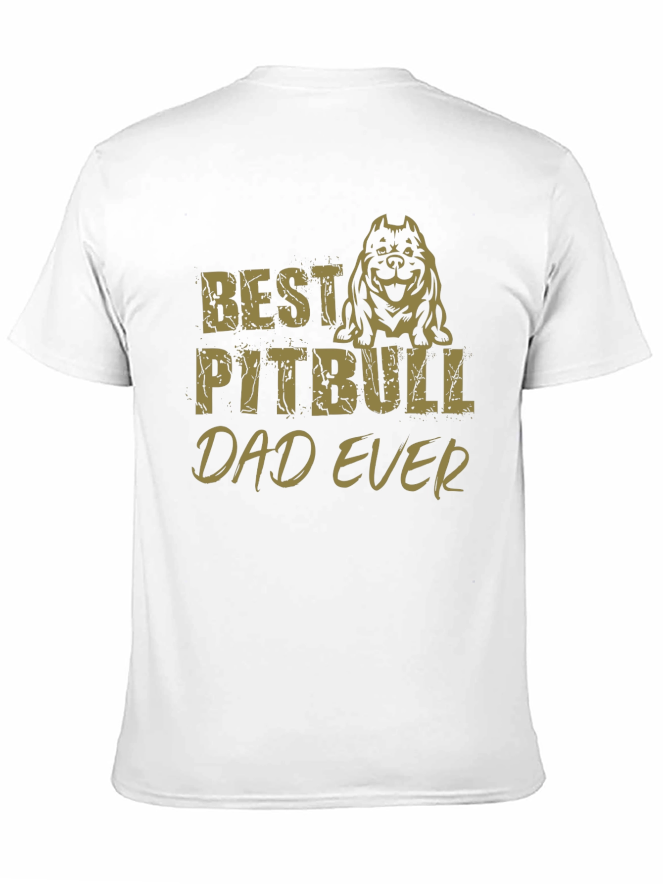 Best Pitbull Dad Ever Black T-Shirt