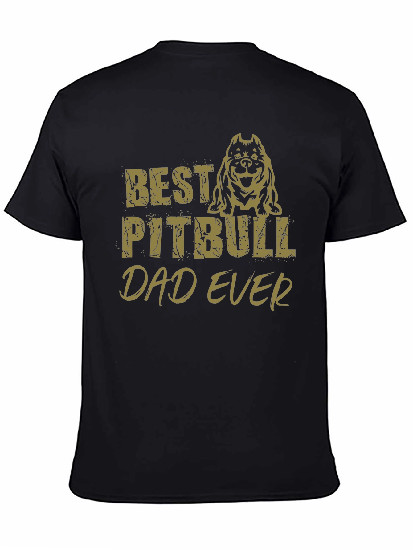 Best Pitbull Dad Ever Black T-Shirt