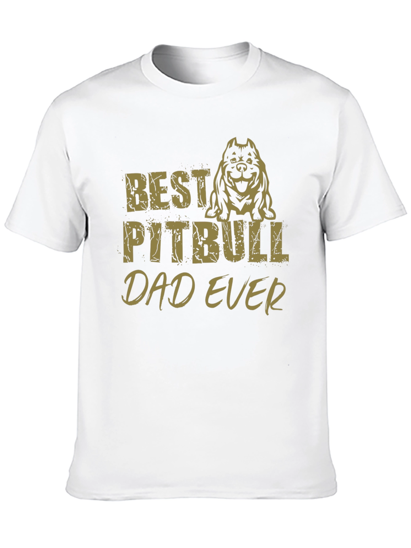 Best Pitbull Dad Ever Black T-Shirt