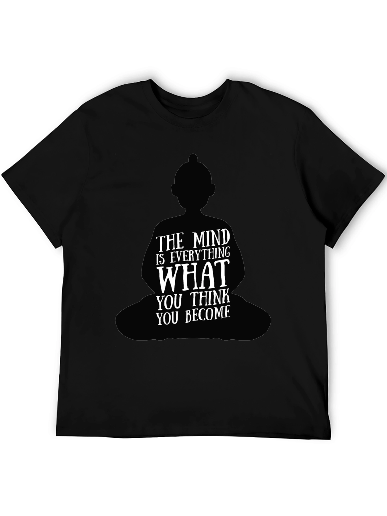 Buddha Mindset Graphic Black T-Shirt