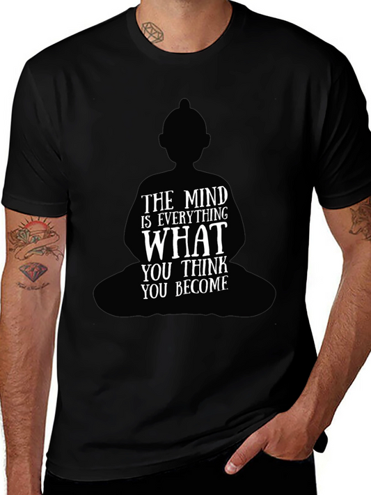 Buddha Mindset Graphic Black T-Shirt