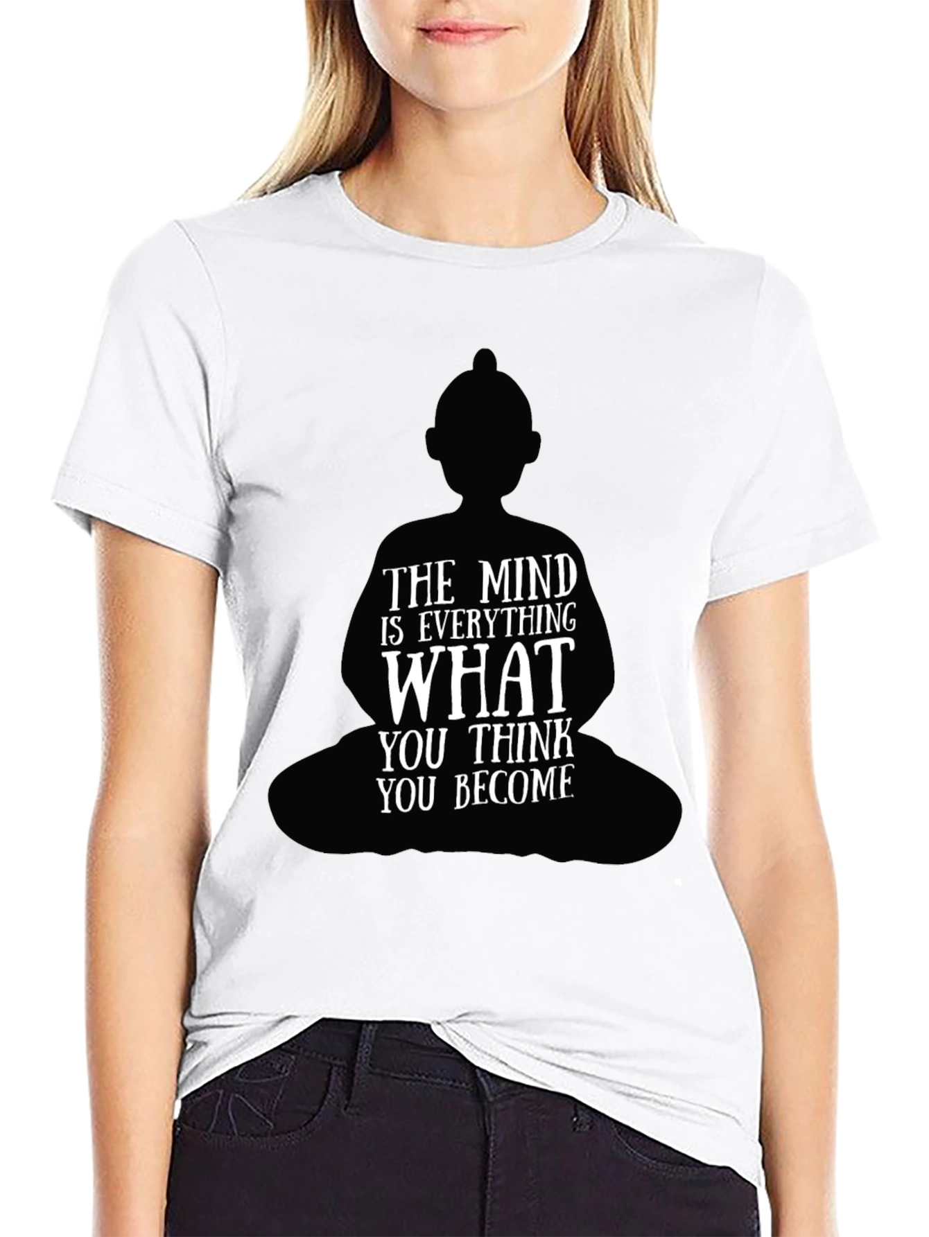 Buddha Mindset Graphic Black T-Shirt