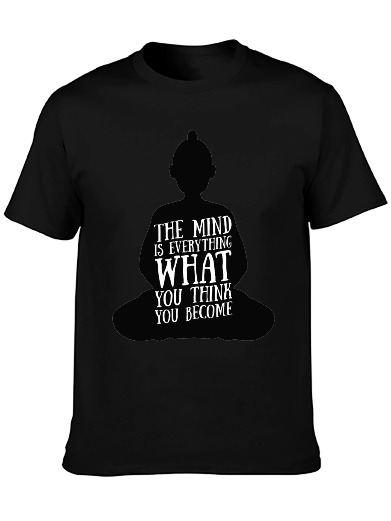 Buddha Mindset Graphic Black T-Shirt