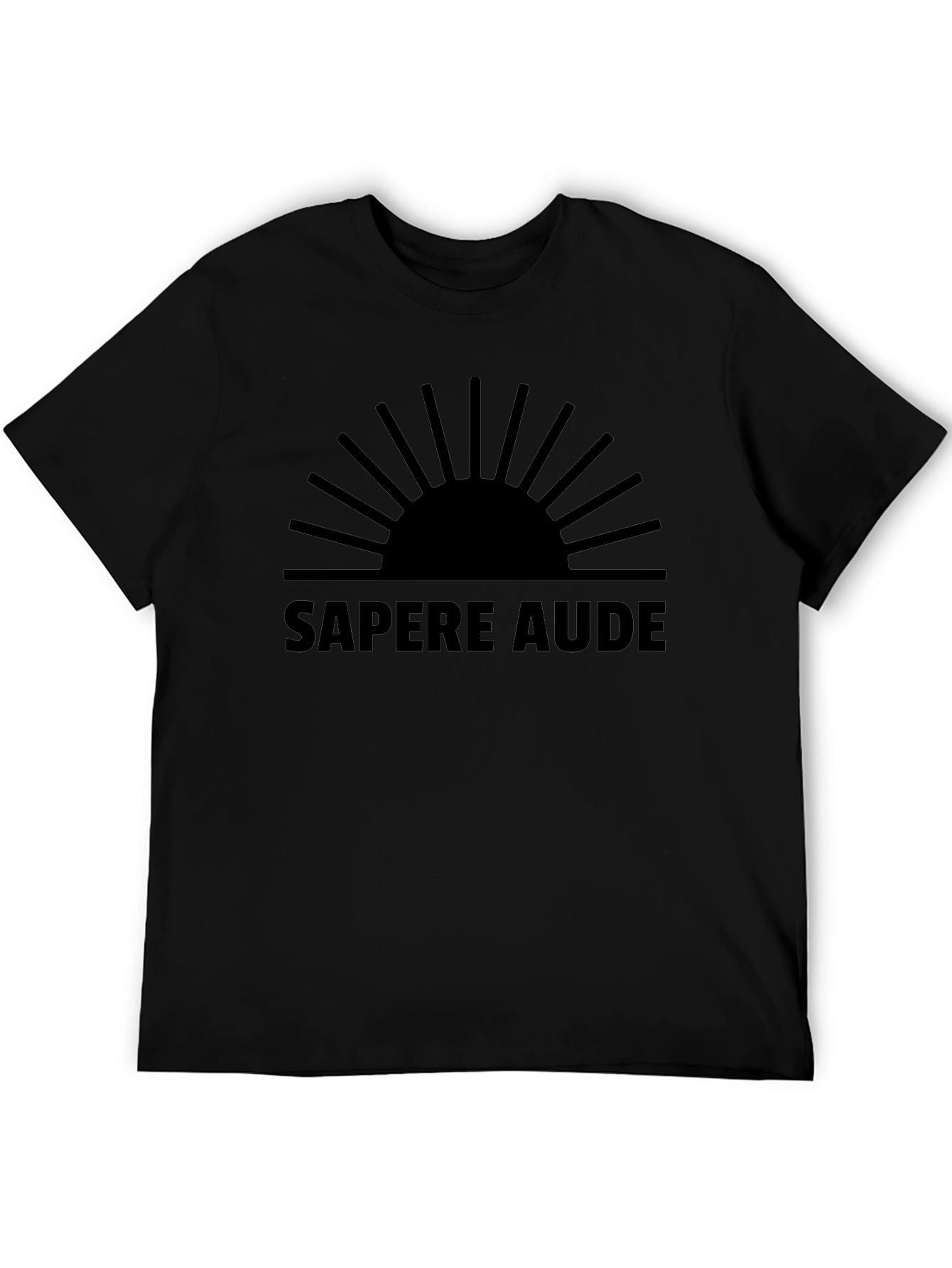 Sapere Aude T-Shirt: Bold Black Graphic Tee