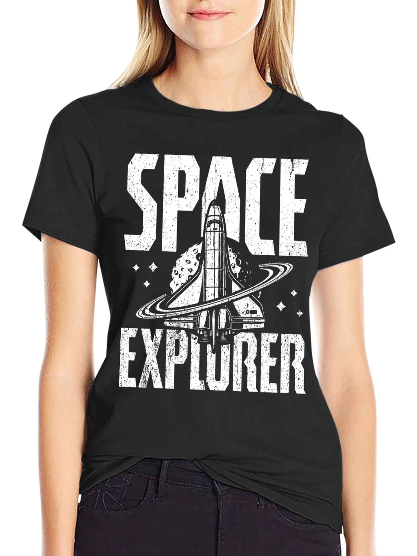 Space Explorer Graphic Tee - Black