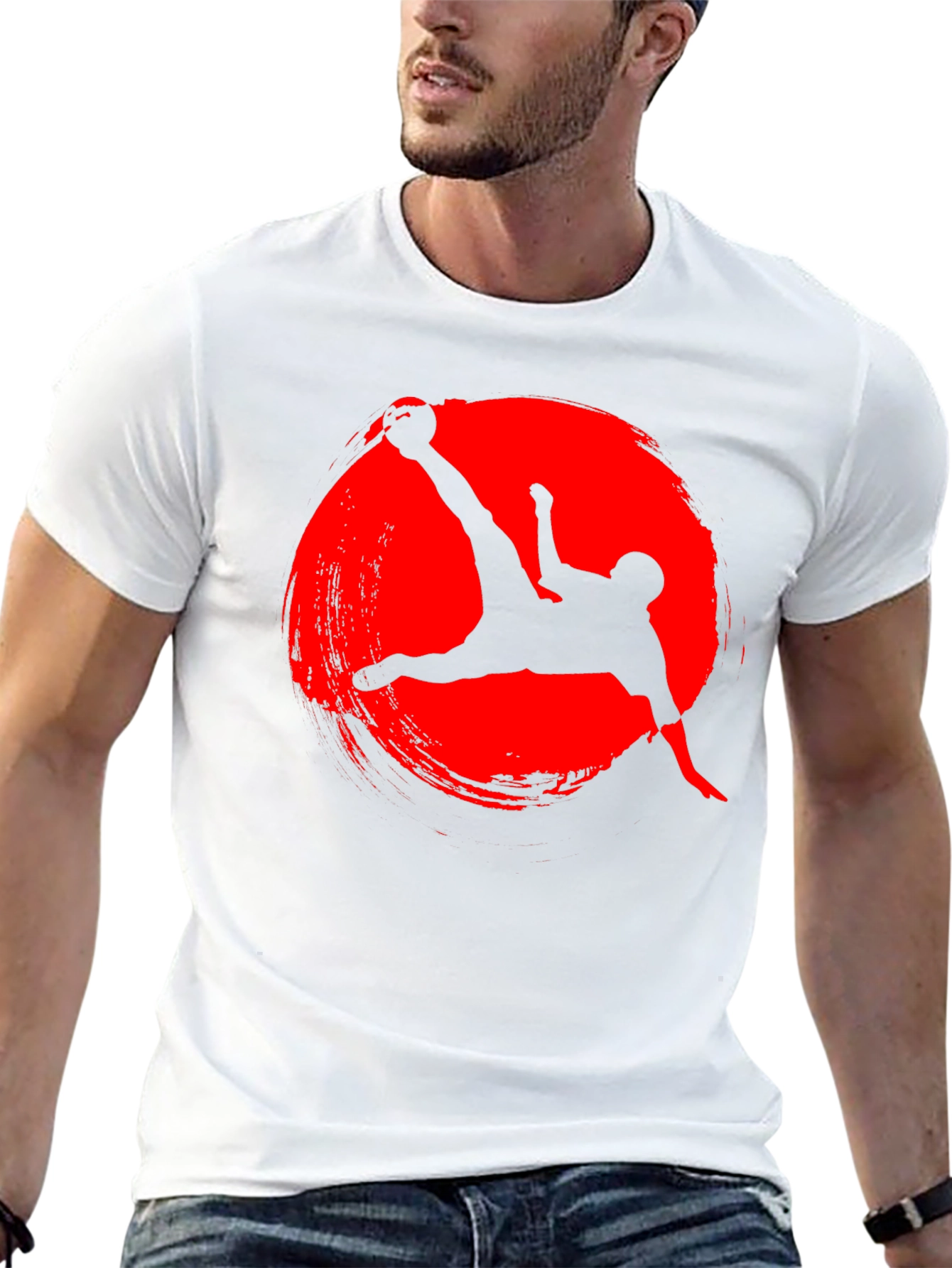 Soccer Kick Graphic Tee - Red Circle