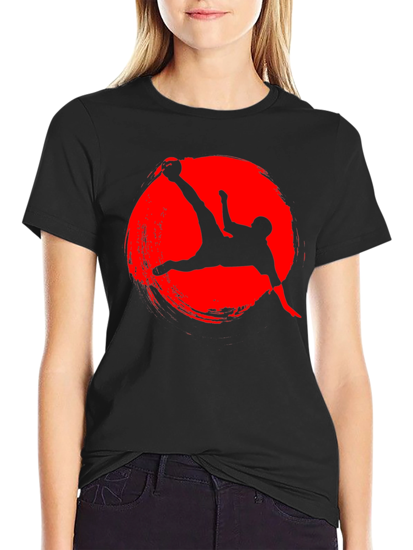 Soccer Kick Graphic Tee - Red Circle