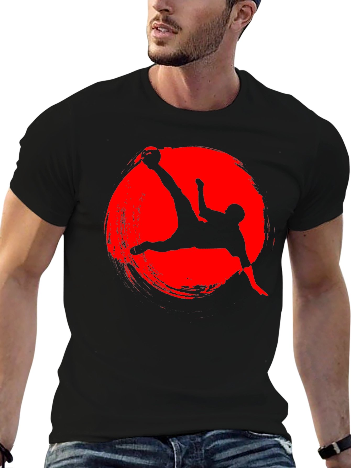Soccer Kick Graphic Tee - Red Circle